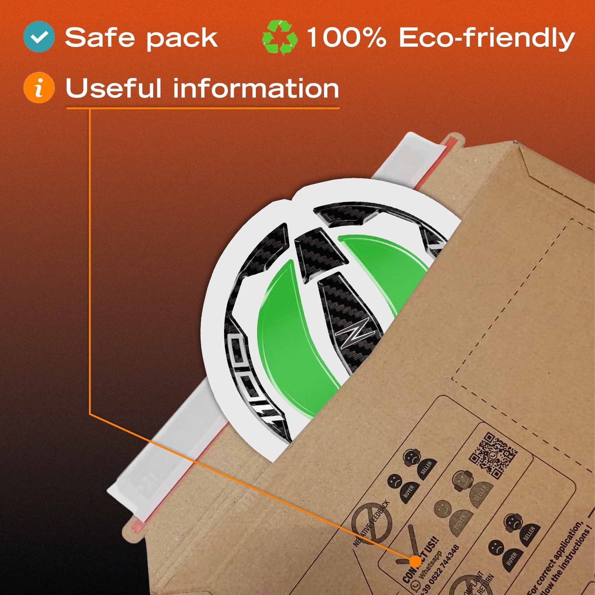Adesivo 3D Protezione Tappo Serbatoio moto compatibile con Kawasaki Z1100 2025-2026 - 10