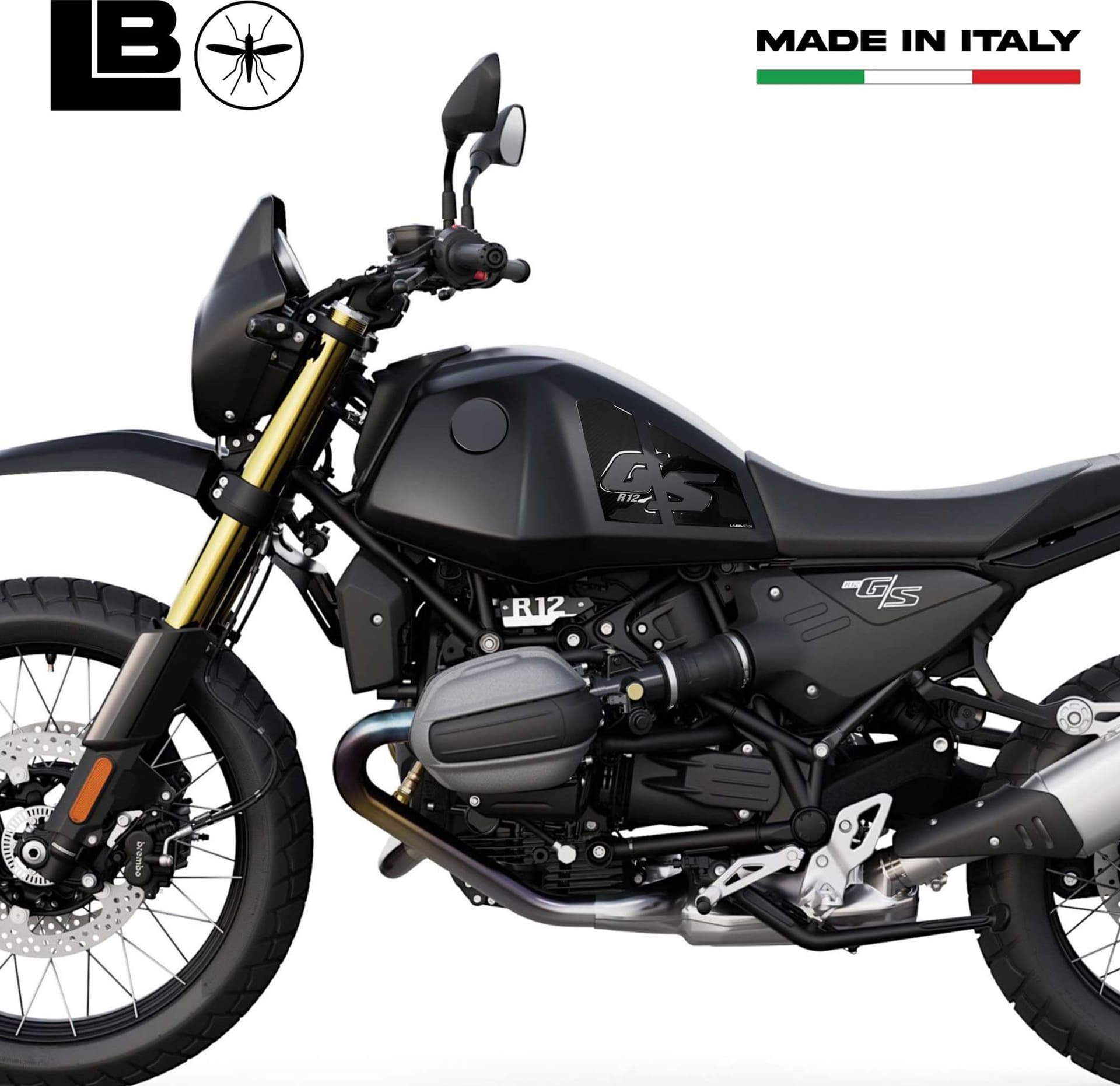Adesivi 3D Protezioni Laterali Serbatoio compatibili con BMW R 12 G/S 2026 - 3
