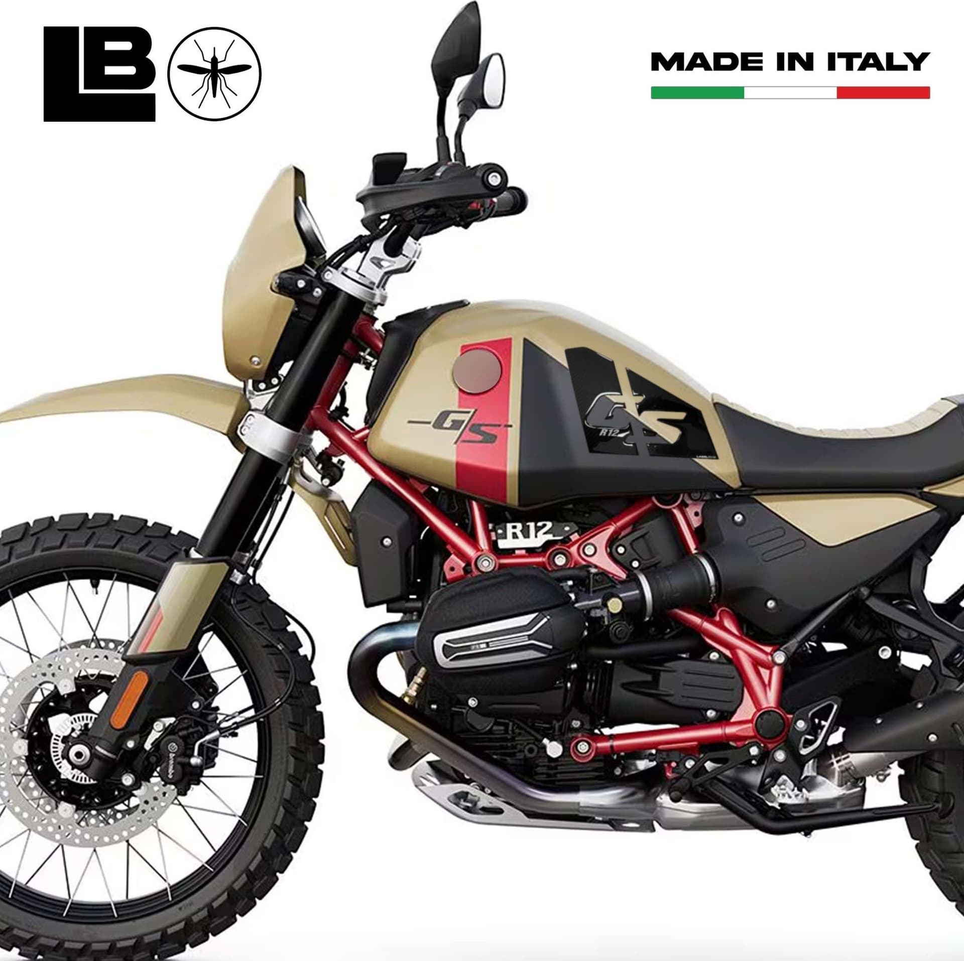 Adesivi 3D Protezioni Laterali Serbatoio compatibili con BMW R 12 G/S 2026 - 4