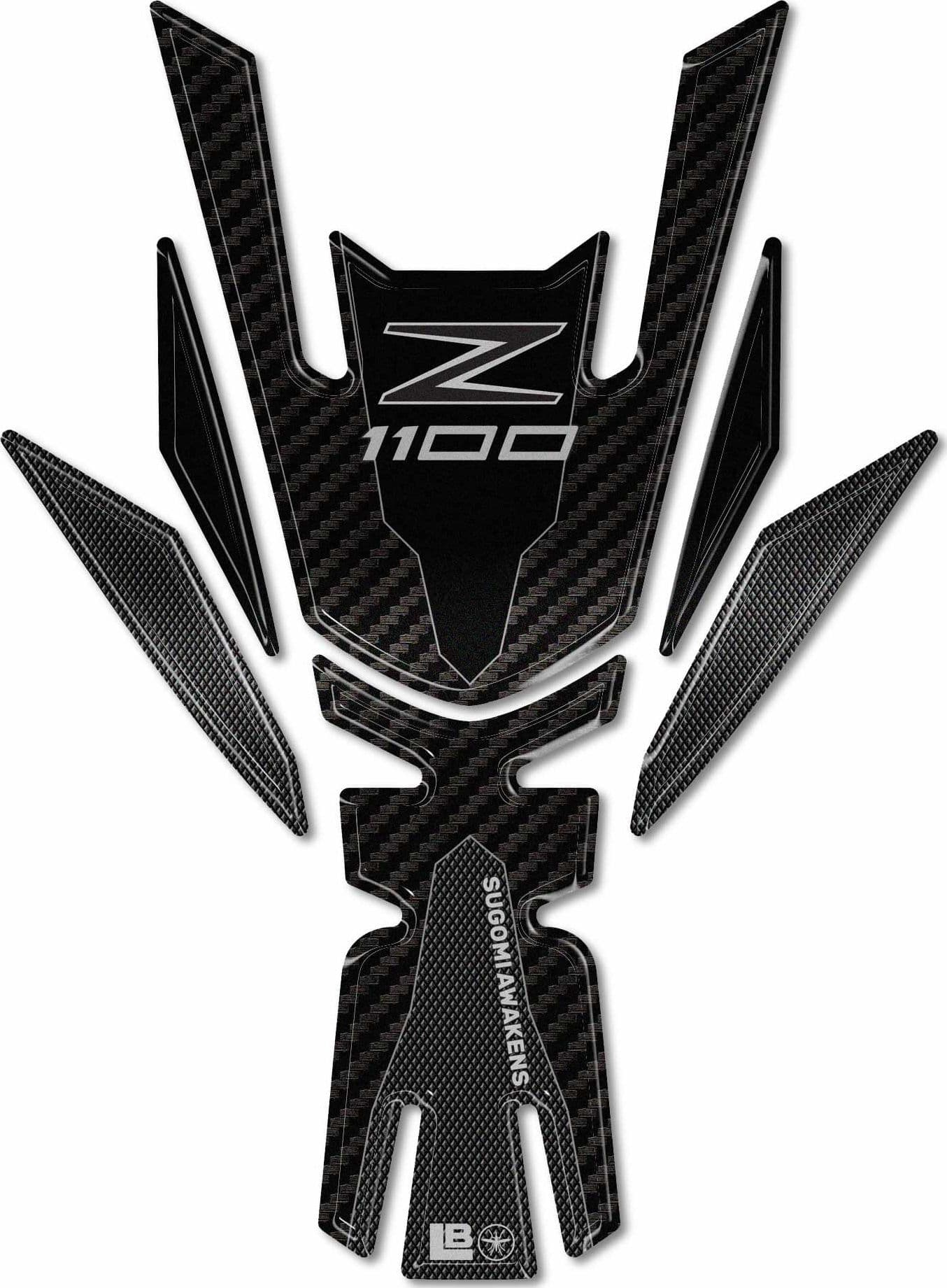 Paraserbatoio Adesivo 3D Protezione moto compatibile con Kawasaki Z1100 2026 - 2