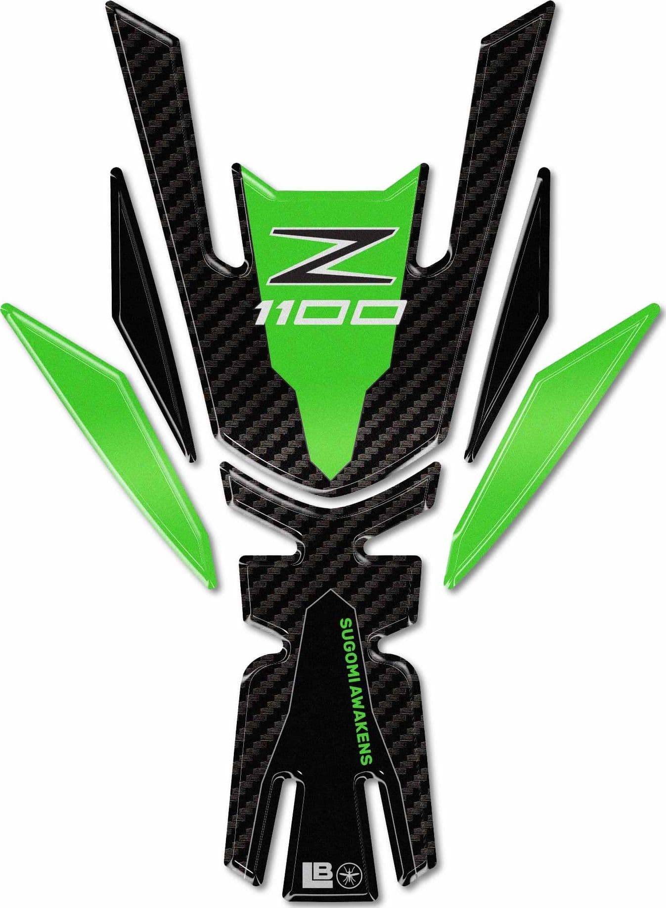 Paraserbatoio Adesivo 3D Protezione moto compatibile con Kawasaki Z1100 2026 - 8