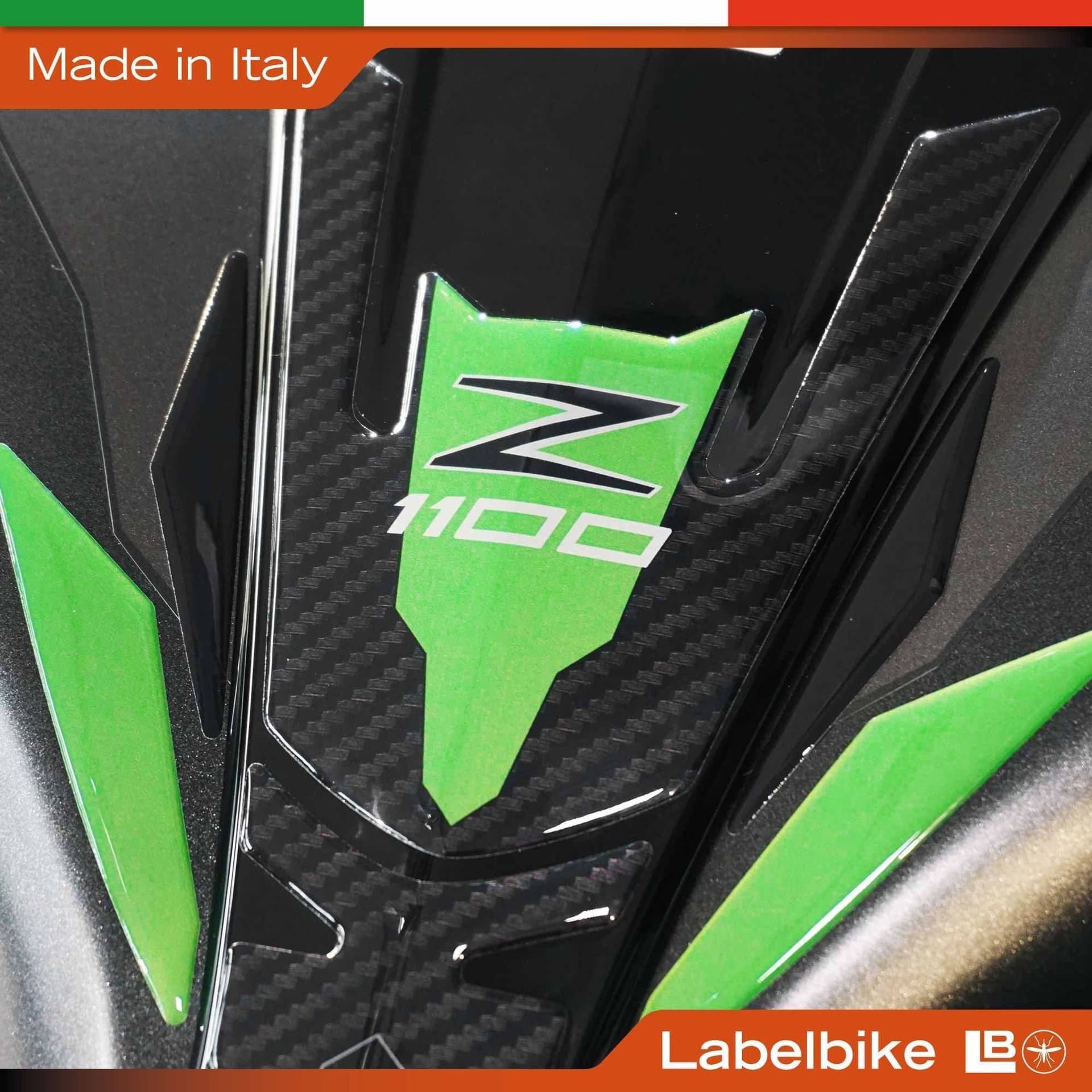 Paraserbatoio Adesivo 3D Protezione moto compatibile con Kawasaki Z1100 2026 - 10