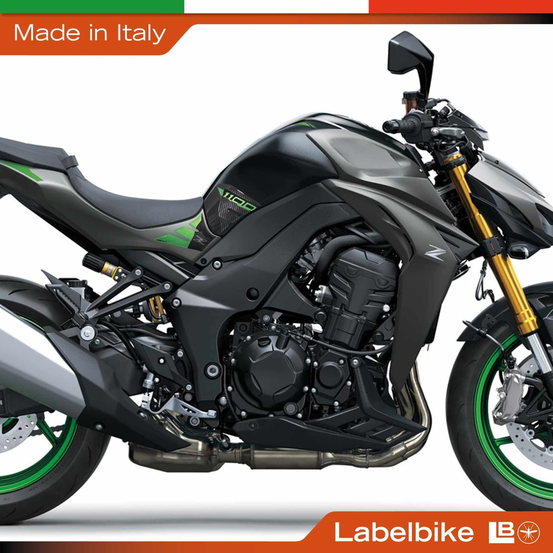 Protezioni Laterali Serbatoio Adesivi 3D compatibili con Kawasaki Z1100 2026 - 11