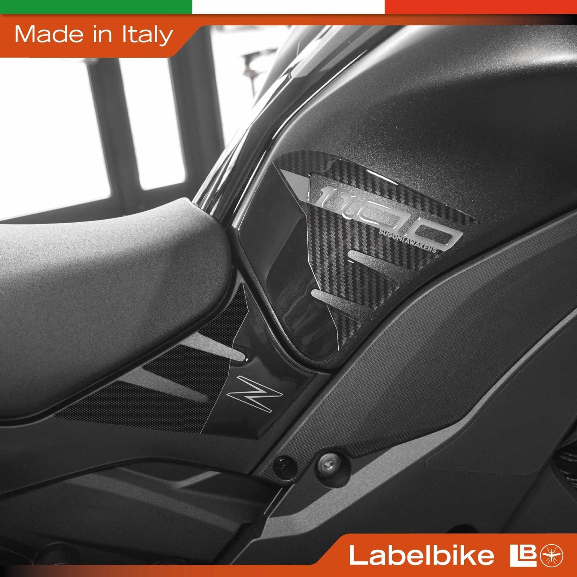 Protezioni Laterali Serbatoio Adesivi 3D compatibili con Kawasaki Z1100 2026 - 3