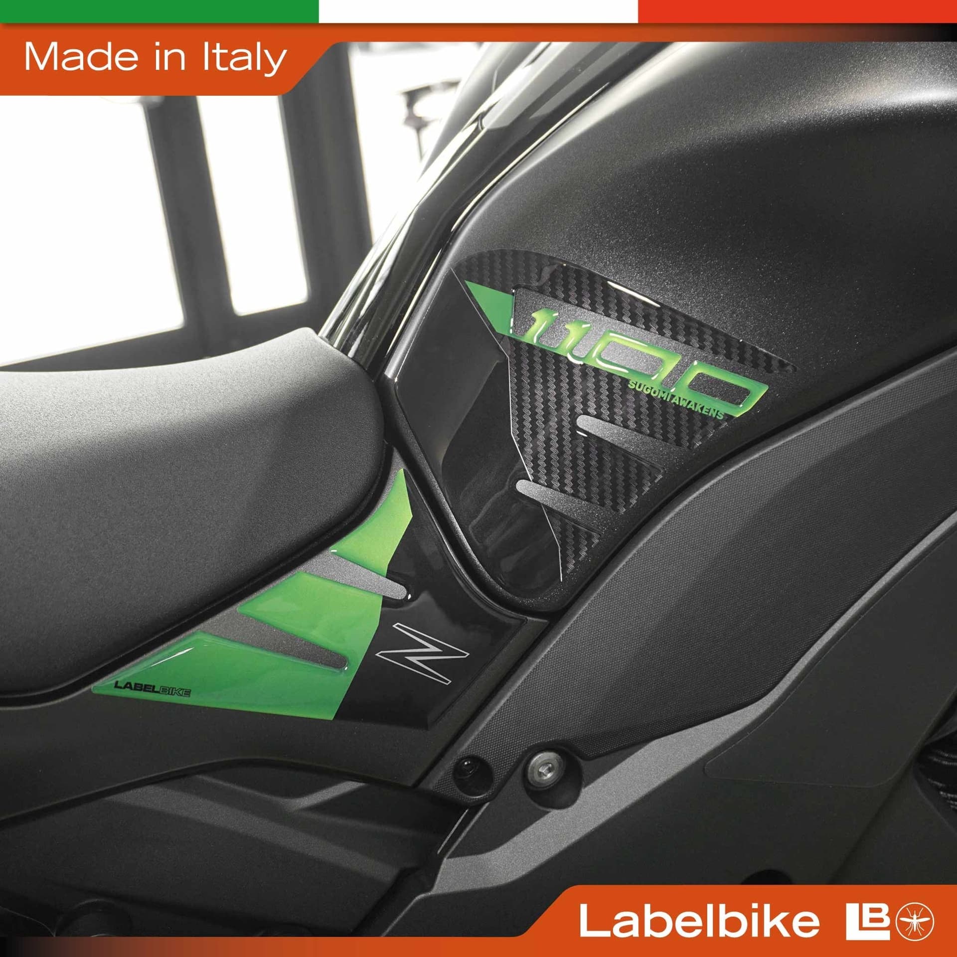 Protezioni Laterali Serbatoio Adesivi 3D compatibili con Kawasaki Z1100 2026 - 10