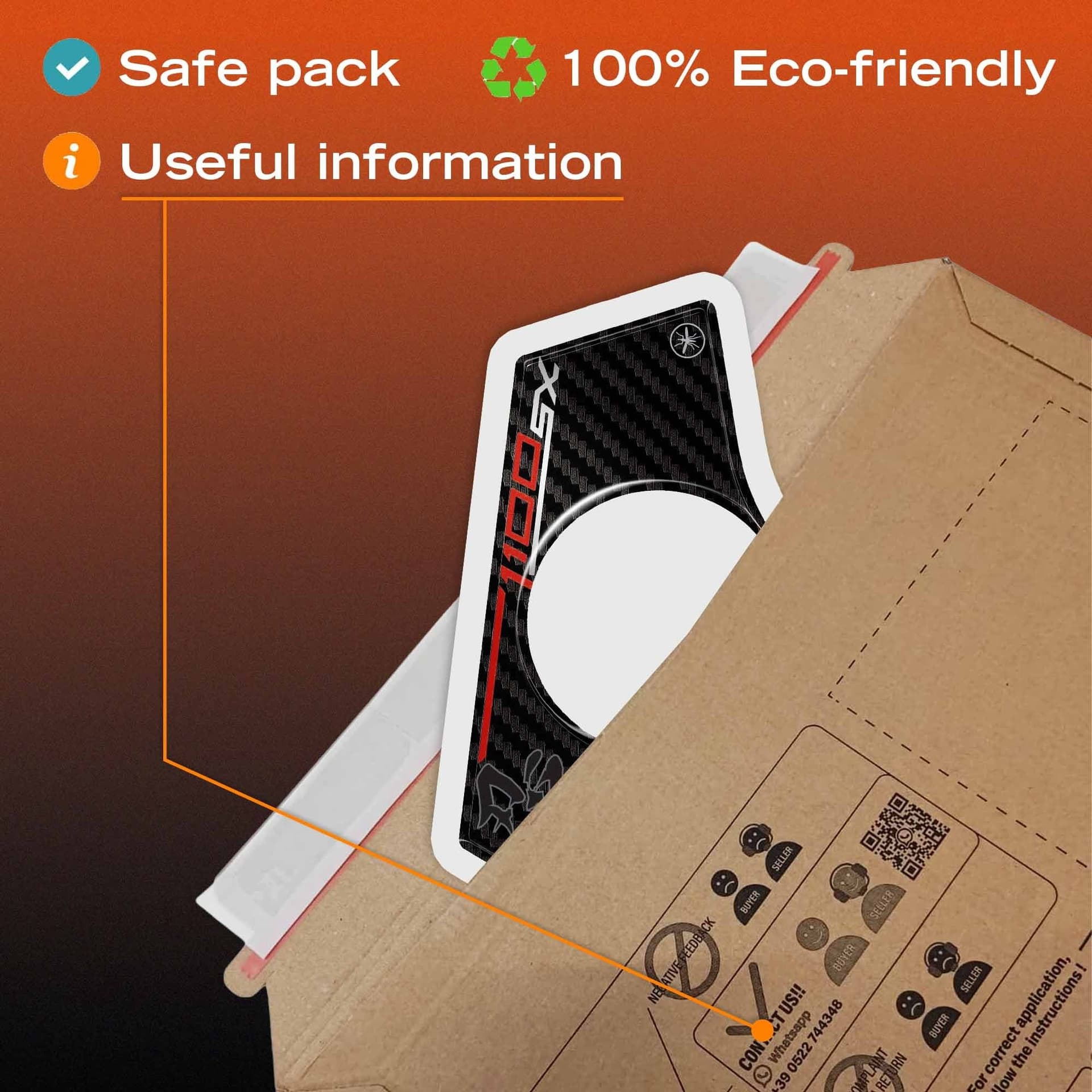 Adesivo 3D Protezione piastra forcella compatibile con Kawasaki Ninja 1100SX - 15