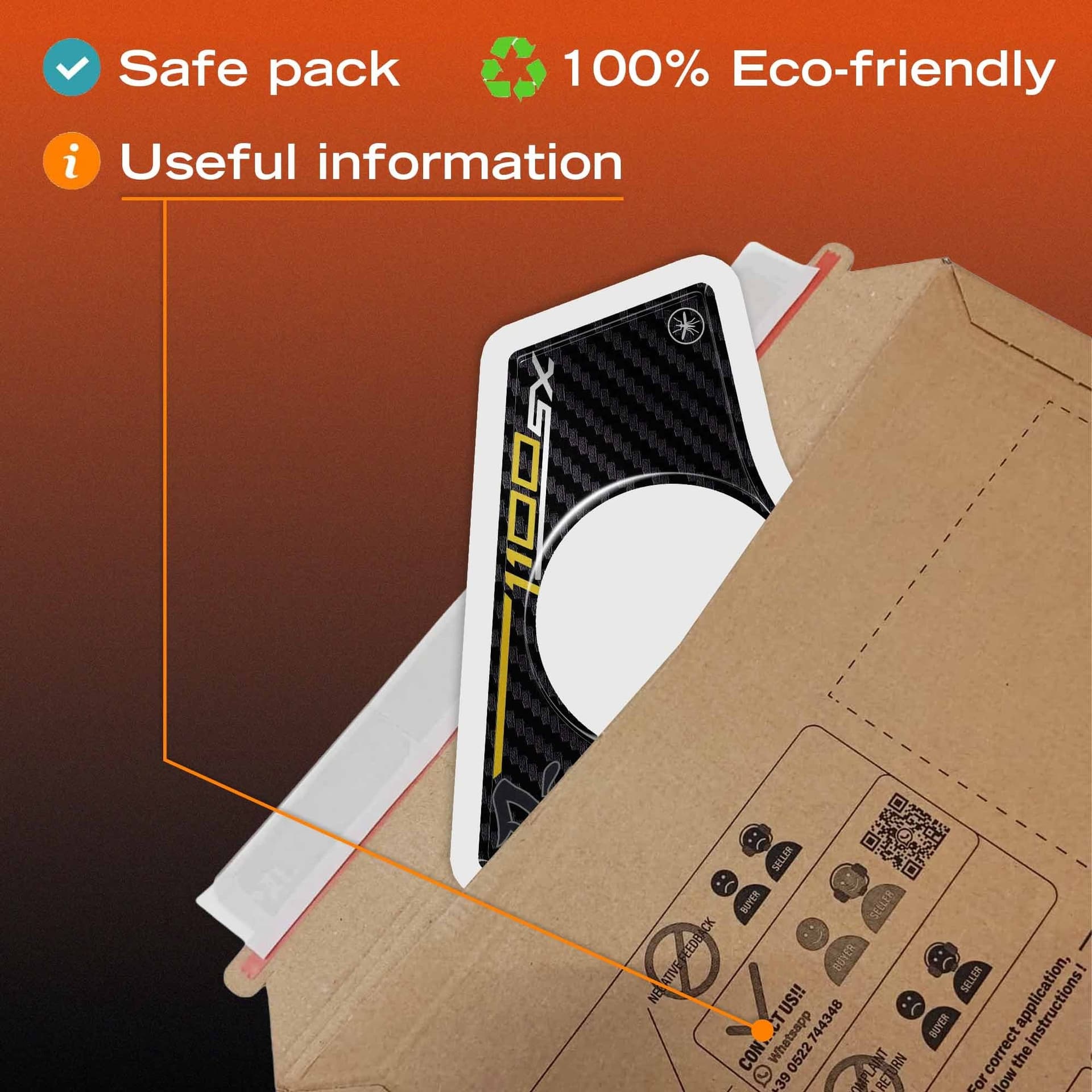 Adesivo 3D Protezione piastra forcella compatibile con Kawasaki Ninja 1100SX - 10