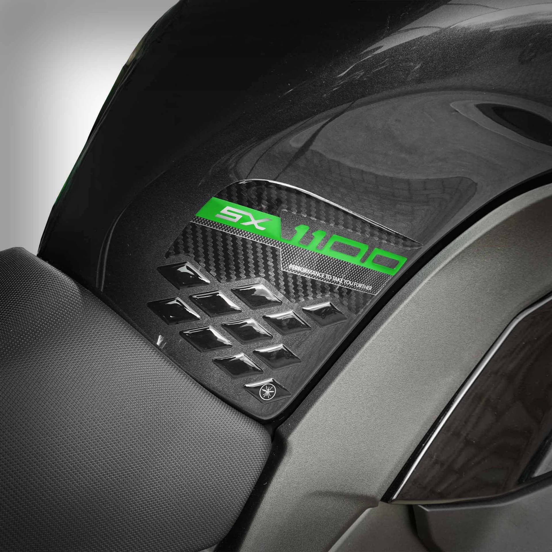Protezioni Laterali Serbatoio Adesivi 3D compatibili con Kawasaki Ninja 1100SX - 27