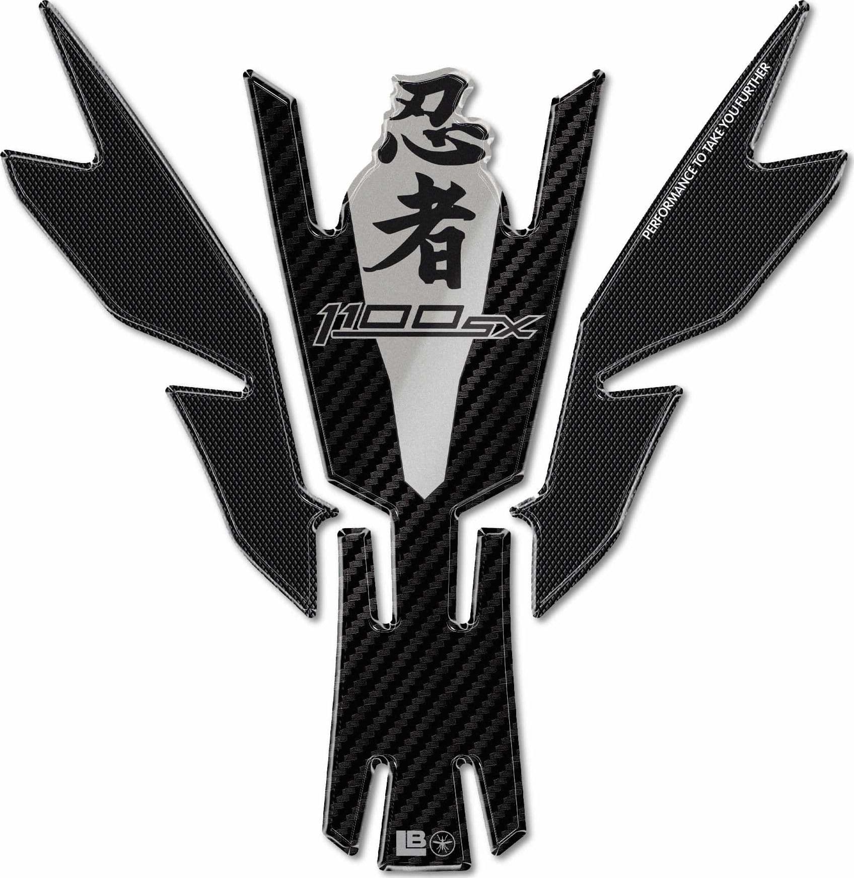 Paraserbatoio Adesivo 3D Protezione moto compatibile con Kawasaki Ninja 1100SX - 2