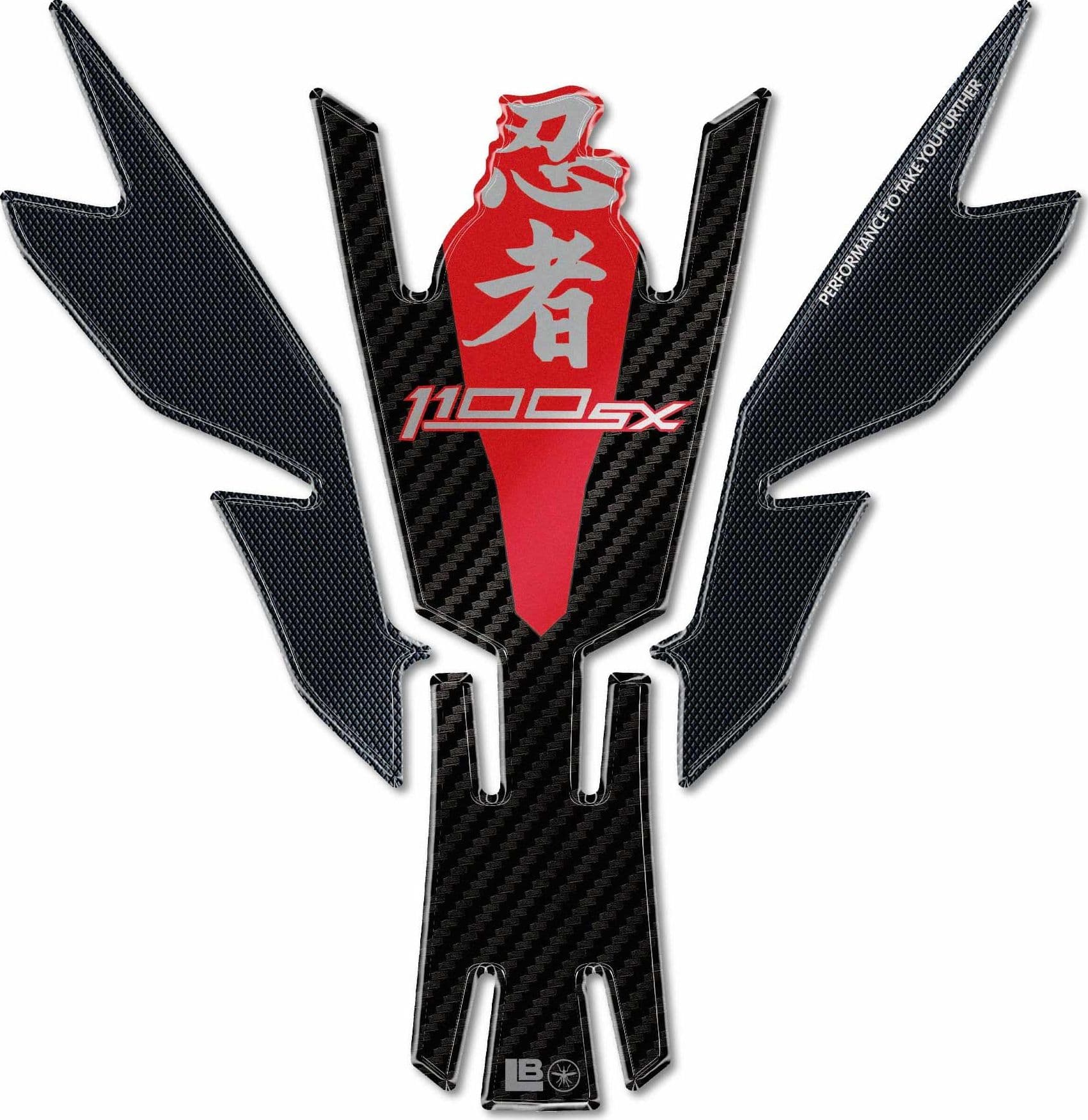 Paraserbatoio Adesivo 3D Protezione moto compatibile con Kawasaki Ninja 1100SX - 14
