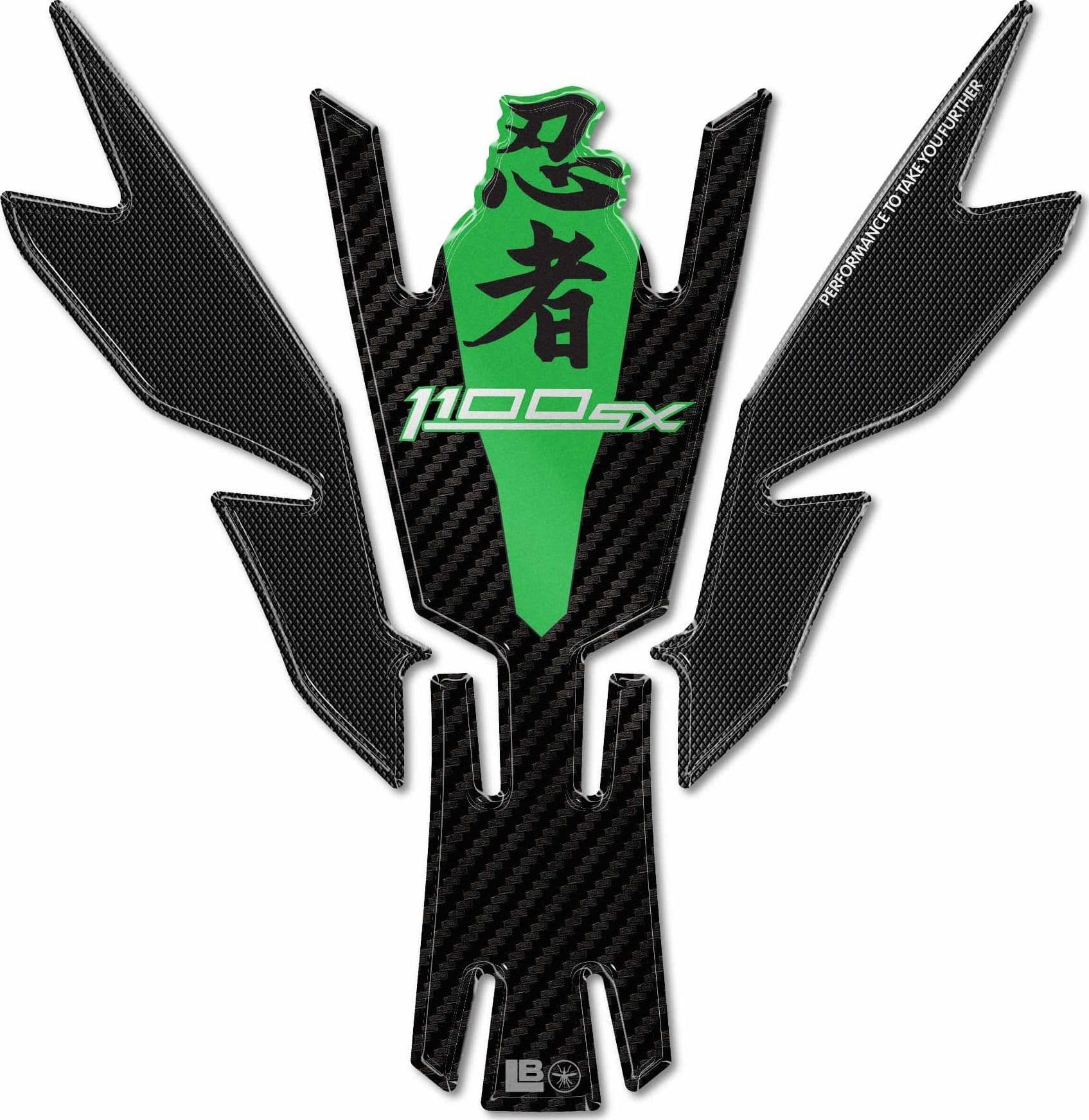 Paraserbatoio Adesivo 3D Protezione moto compatibile con Kawasaki Ninja 1100SX - 20