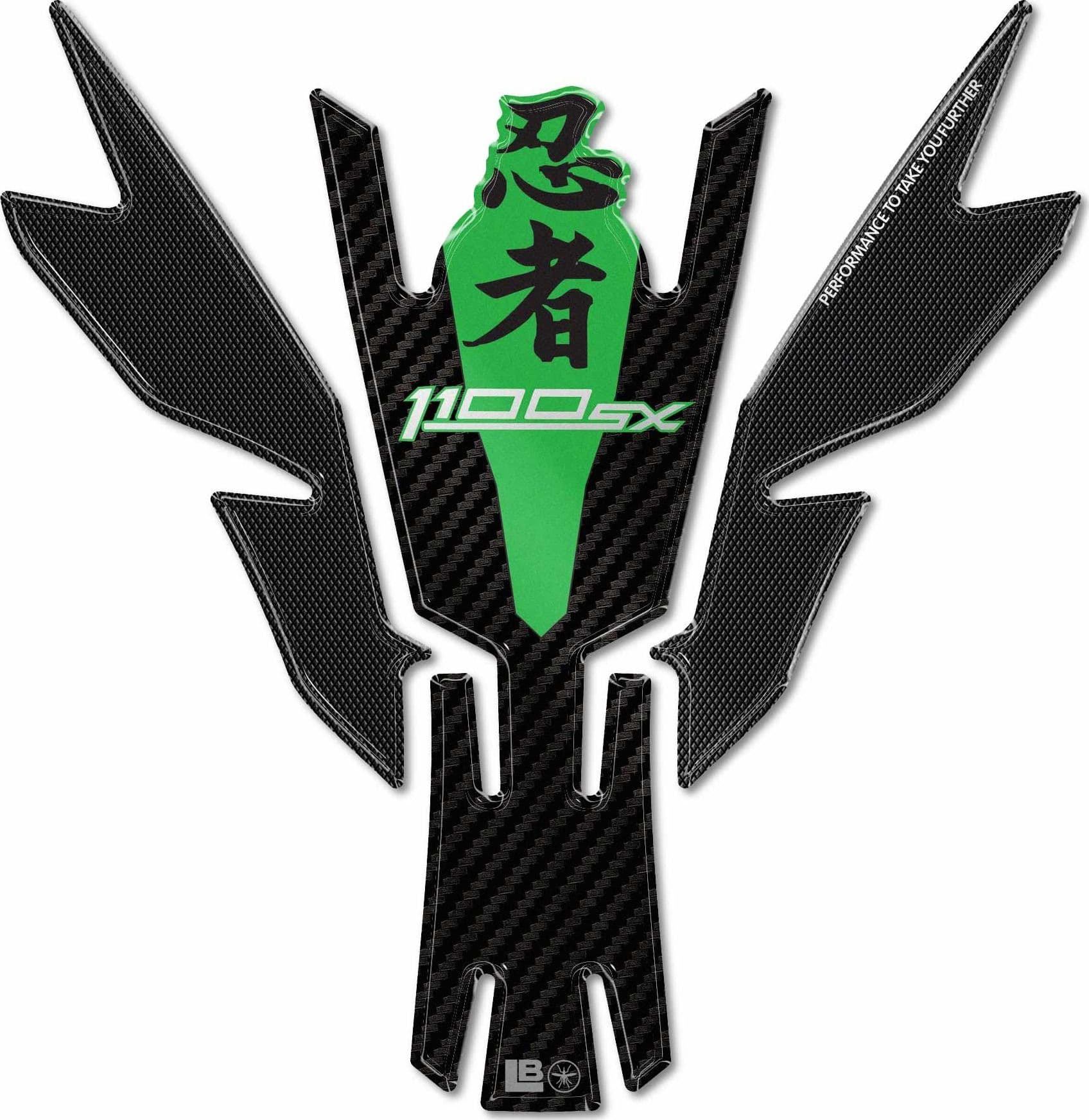 Paraserbatoio Adesivo 3D Protezione moto compatibile con Kawasaki Ninja 1100SX - 20