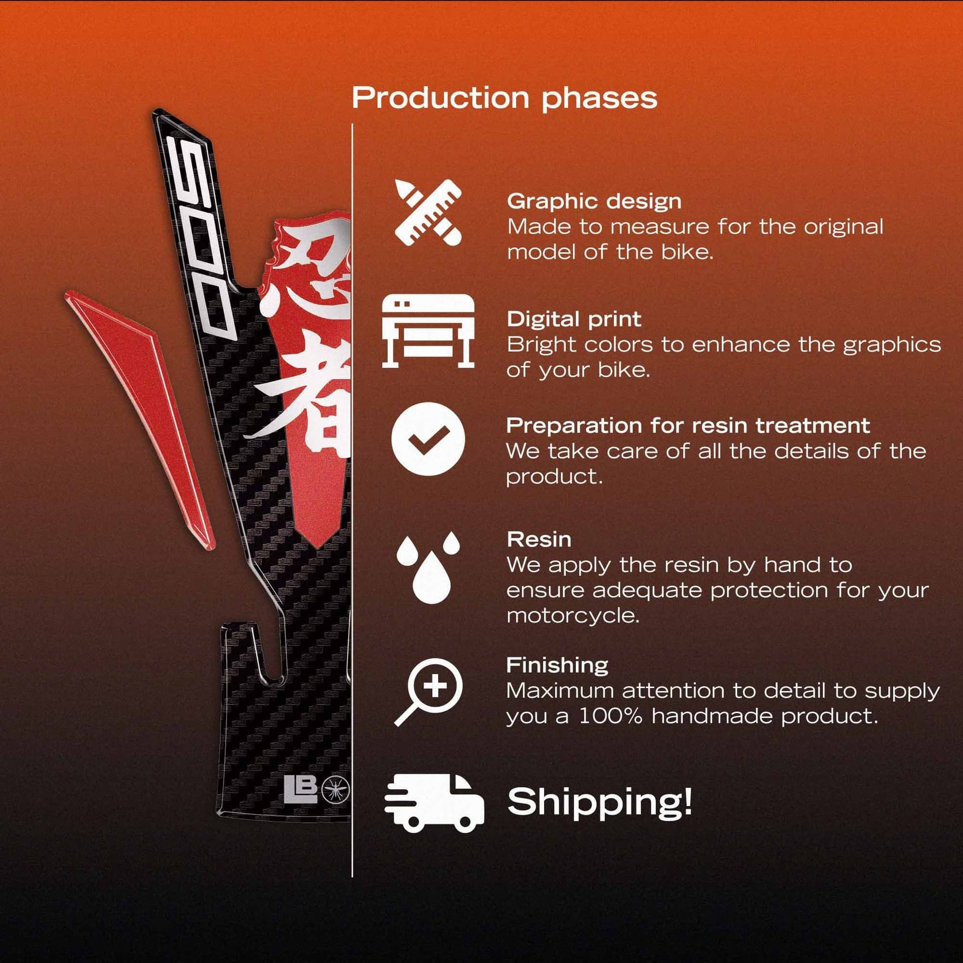 Paraserbatoio Adesivo Protezione moto compatibile con Kawasaki Ninja 500 2024-26 - 11
