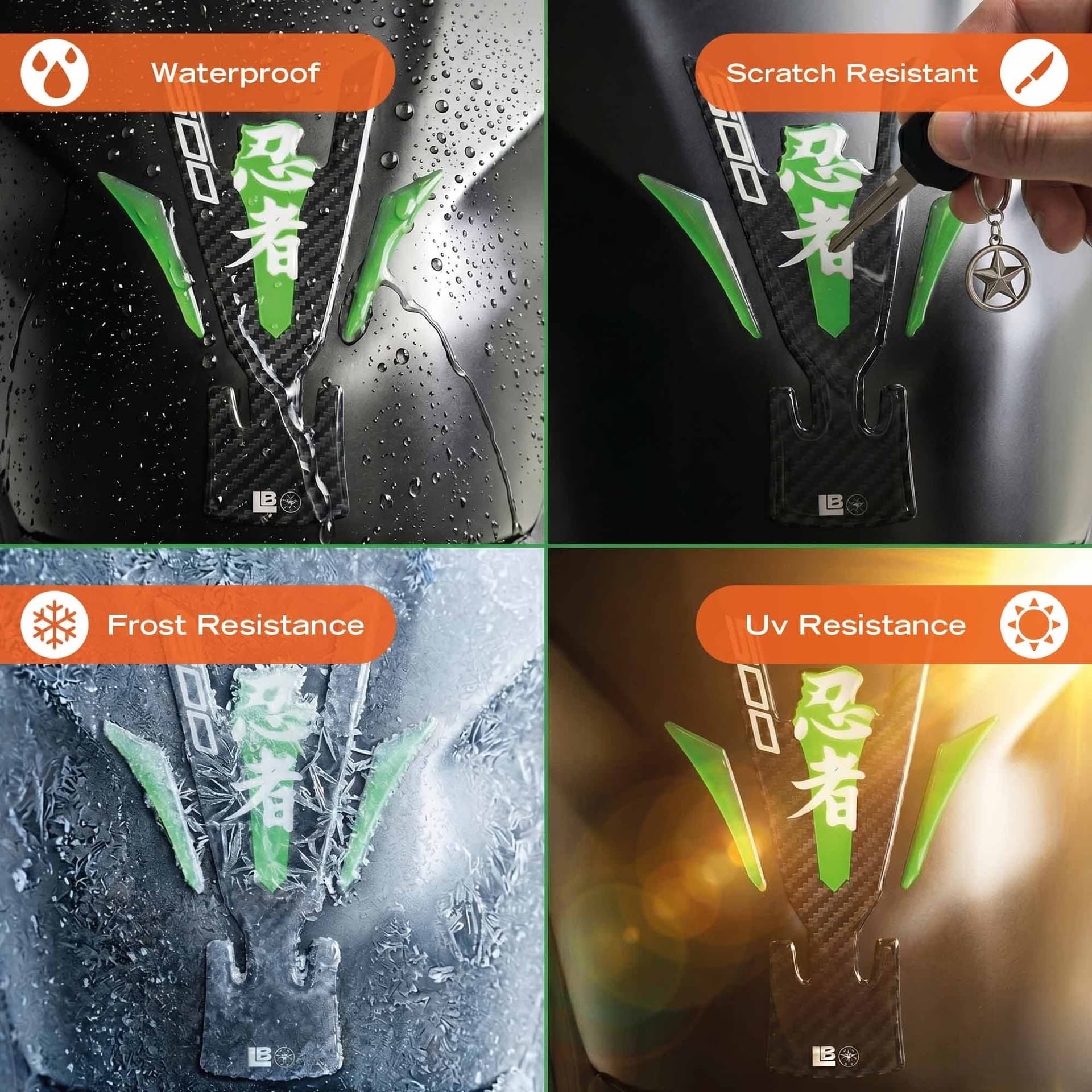 Paraserbatoio Adesivo Protezione moto compatibile con Kawasaki Ninja 500 2024-26 - 16