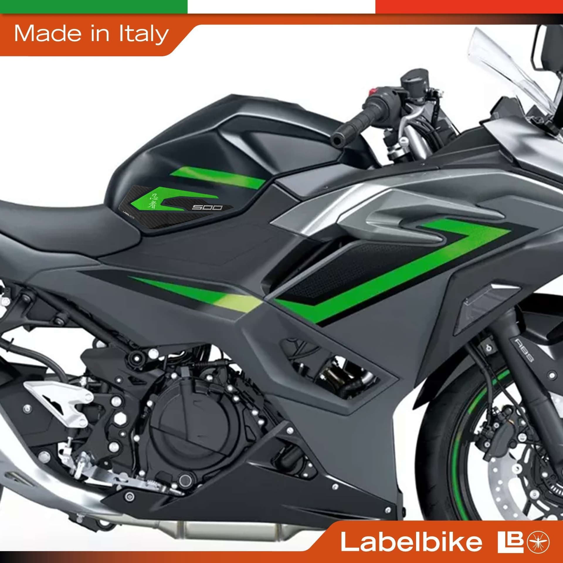 Protezioni Laterali Serbatoio Adesivi compatibili con Kawasaki Ninja 500 2024-26 - 15
