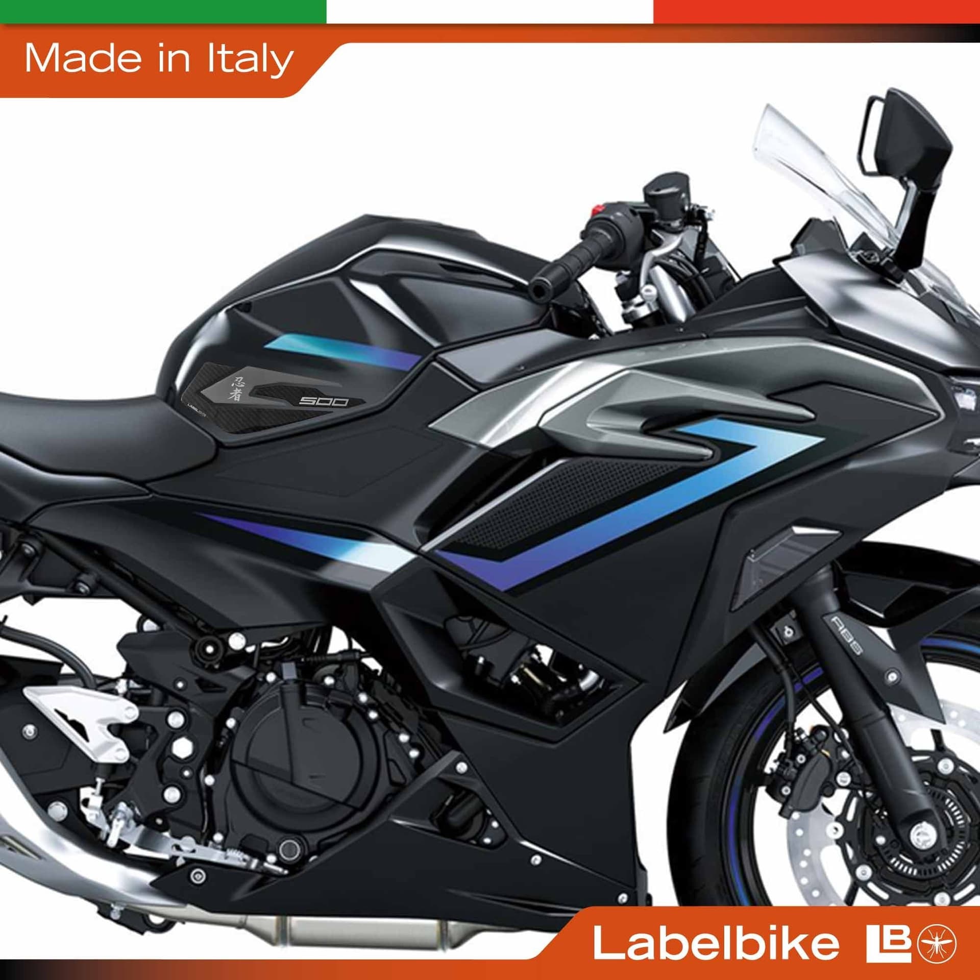 Protezioni Laterali Serbatoio Adesivi compatibili con Kawasaki Ninja 500 2024-26 - 3