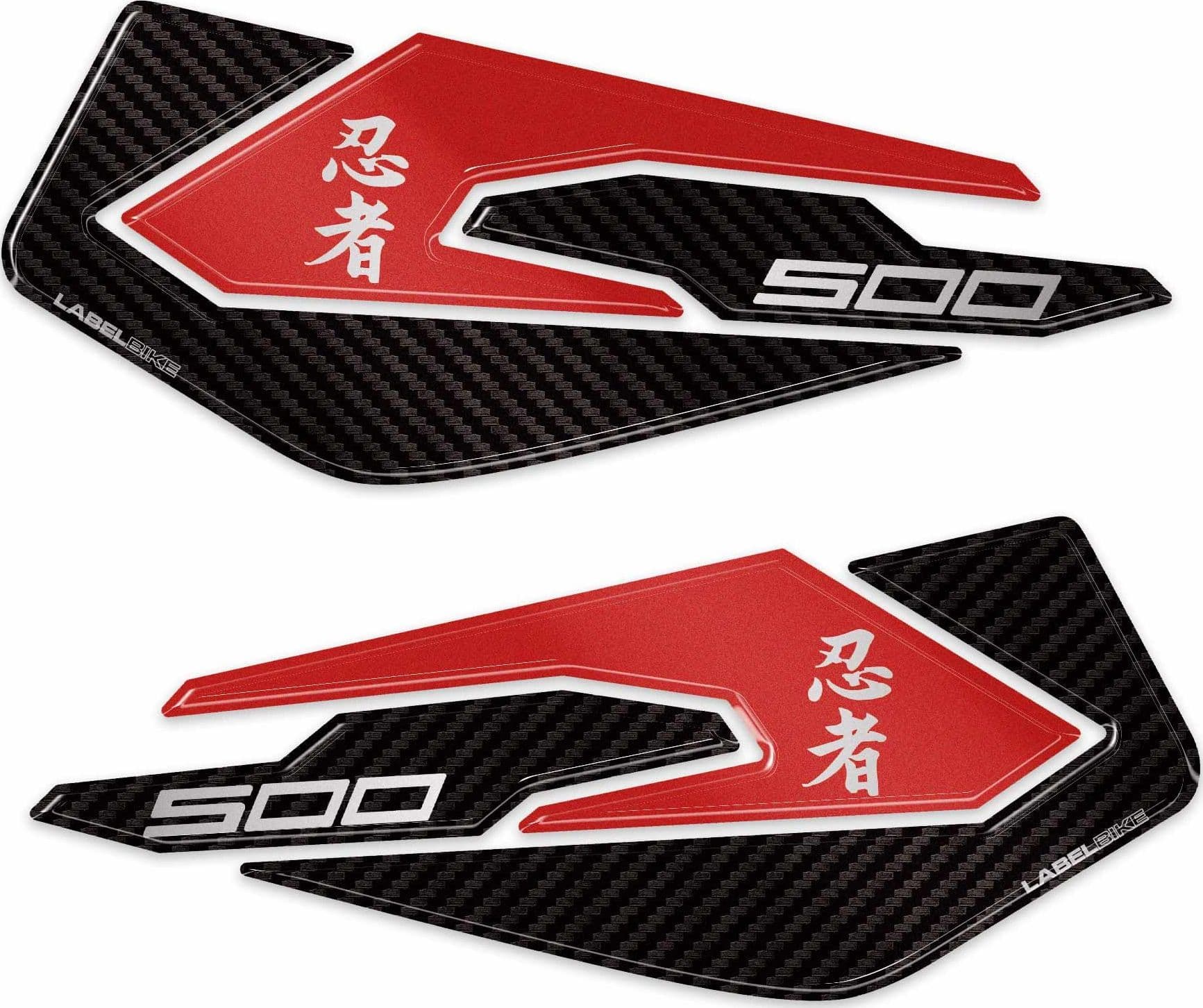 Protezioni Laterali Serbatoio Adesivi compatibili con Kawasaki Ninja 500 2024-26 - 8