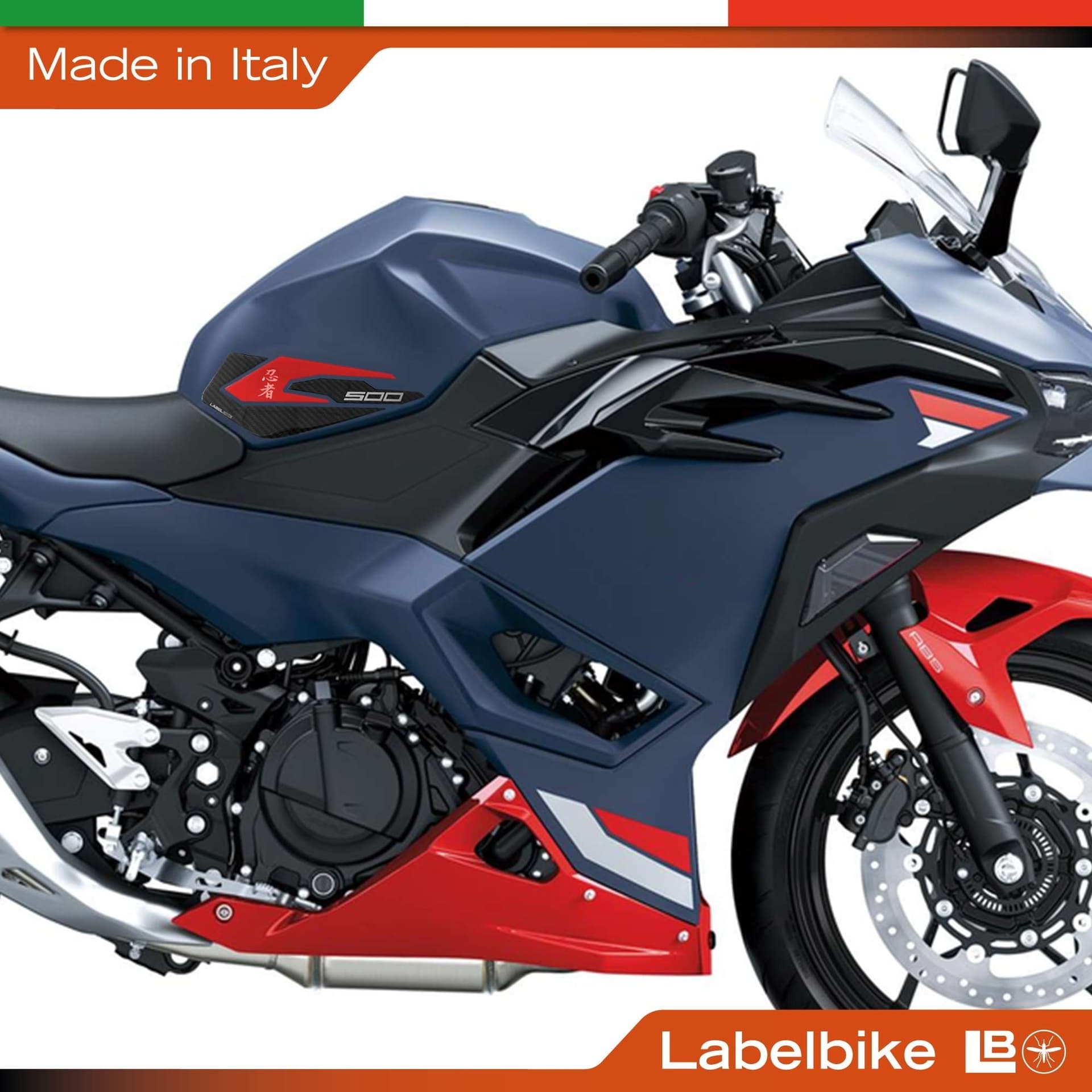Protezioni Laterali Serbatoio Adesivi compatibili con Kawasaki Ninja 500 2024-26 - 9
