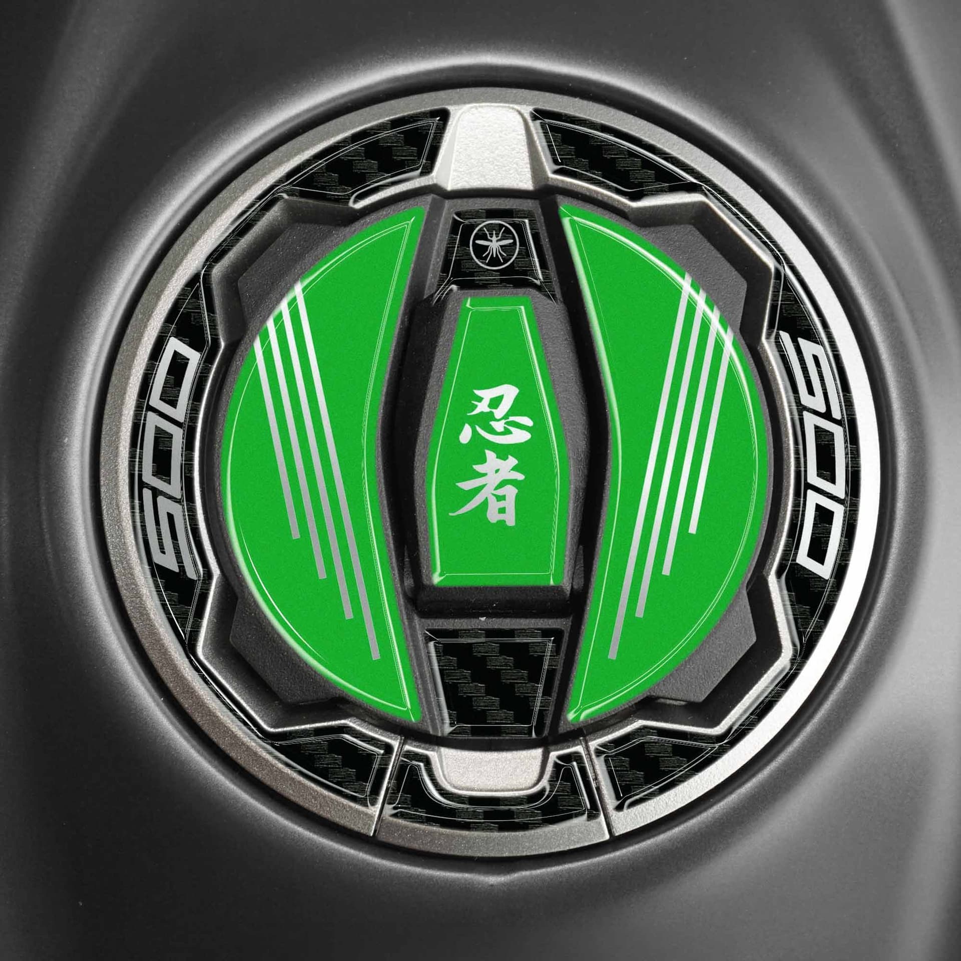 Adesivo 3D Protezione Tappo Serbatoio moto compatibile con Kawasaki Ninja 500 - 17