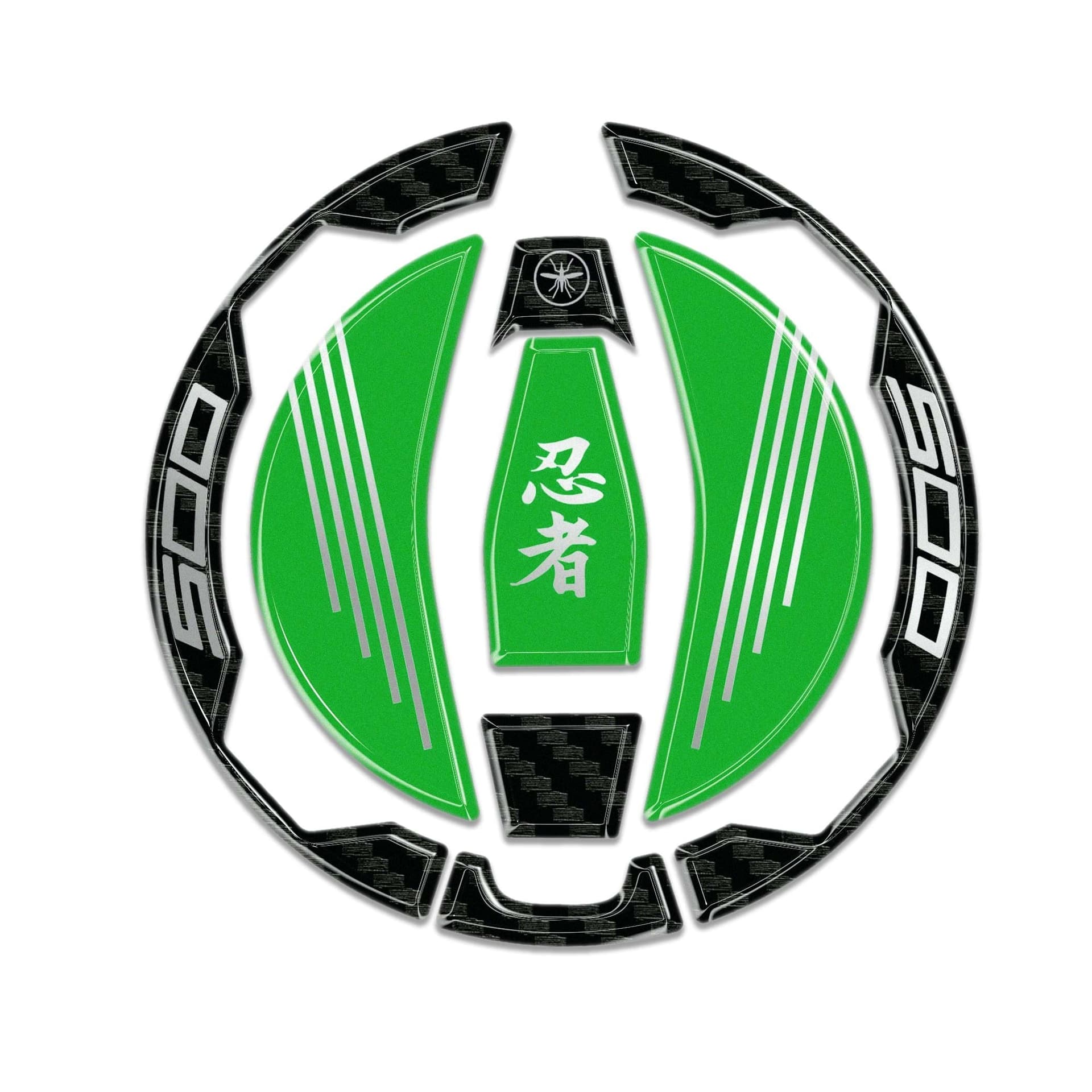 Adesivo 3D Protezione Tappo Serbatoio moto compatibile con Kawasaki Ninja 500 - 12