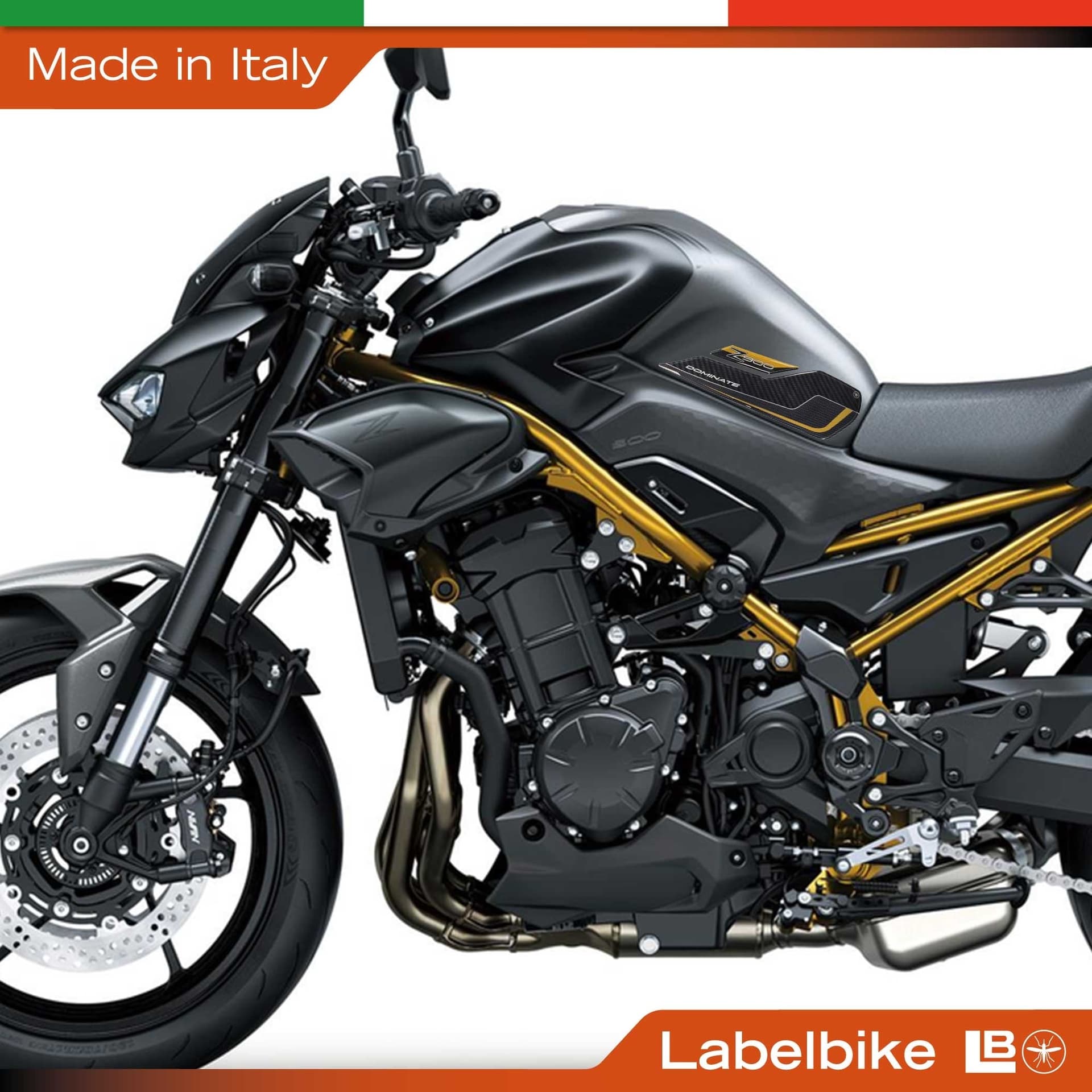 Protezioni Laterali Serbatoio moto Adesivi 3D compatibili con Kawasaki Z900 2026 - 3