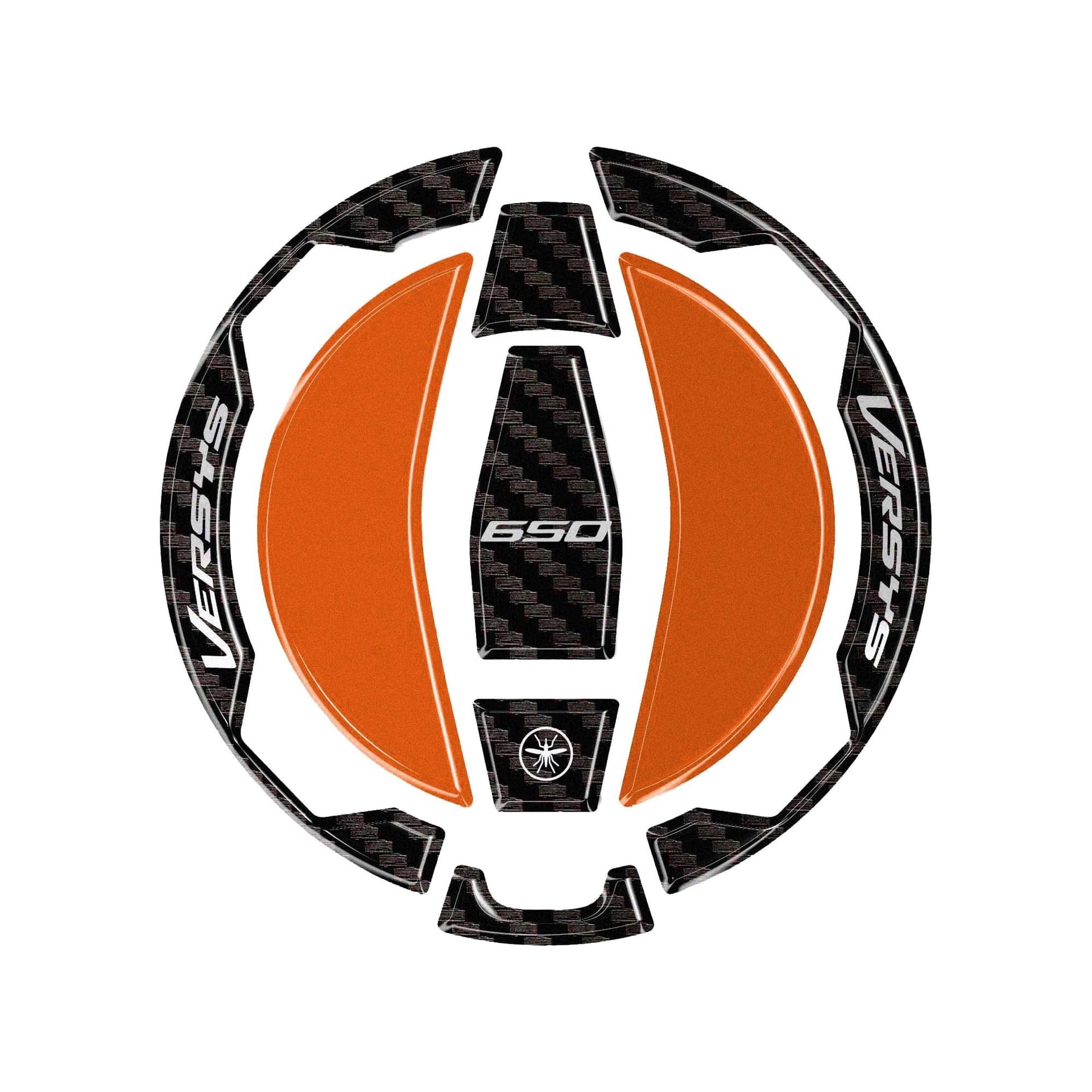 Adesivo 3D Tappo Serbatoio moto compatibile con Kawasaki Versys 650 2021-2026 - 2