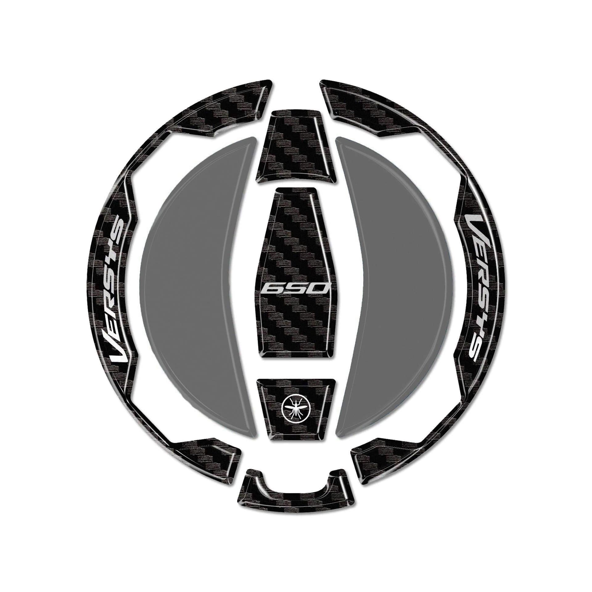 Adesivo 3D Tappo Serbatoio moto compatibile con Kawasaki Versys 650 2021-2026 - 17