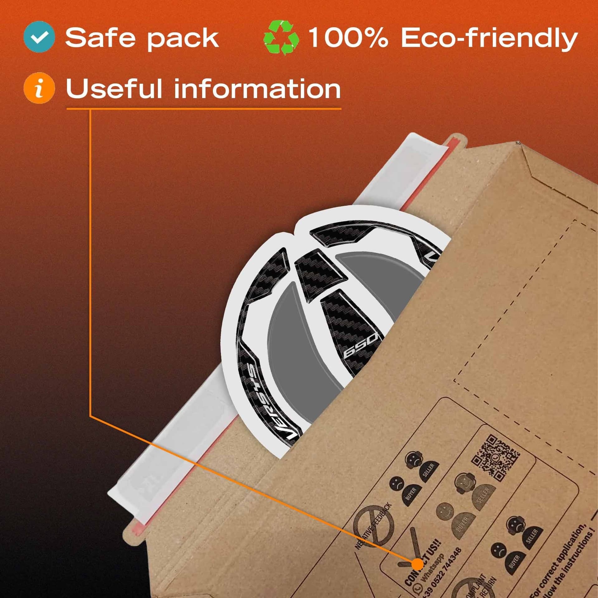 Adesivo 3D Tappo Serbatoio moto compatibile con Kawasaki Versys 650 2021-2026 - 20