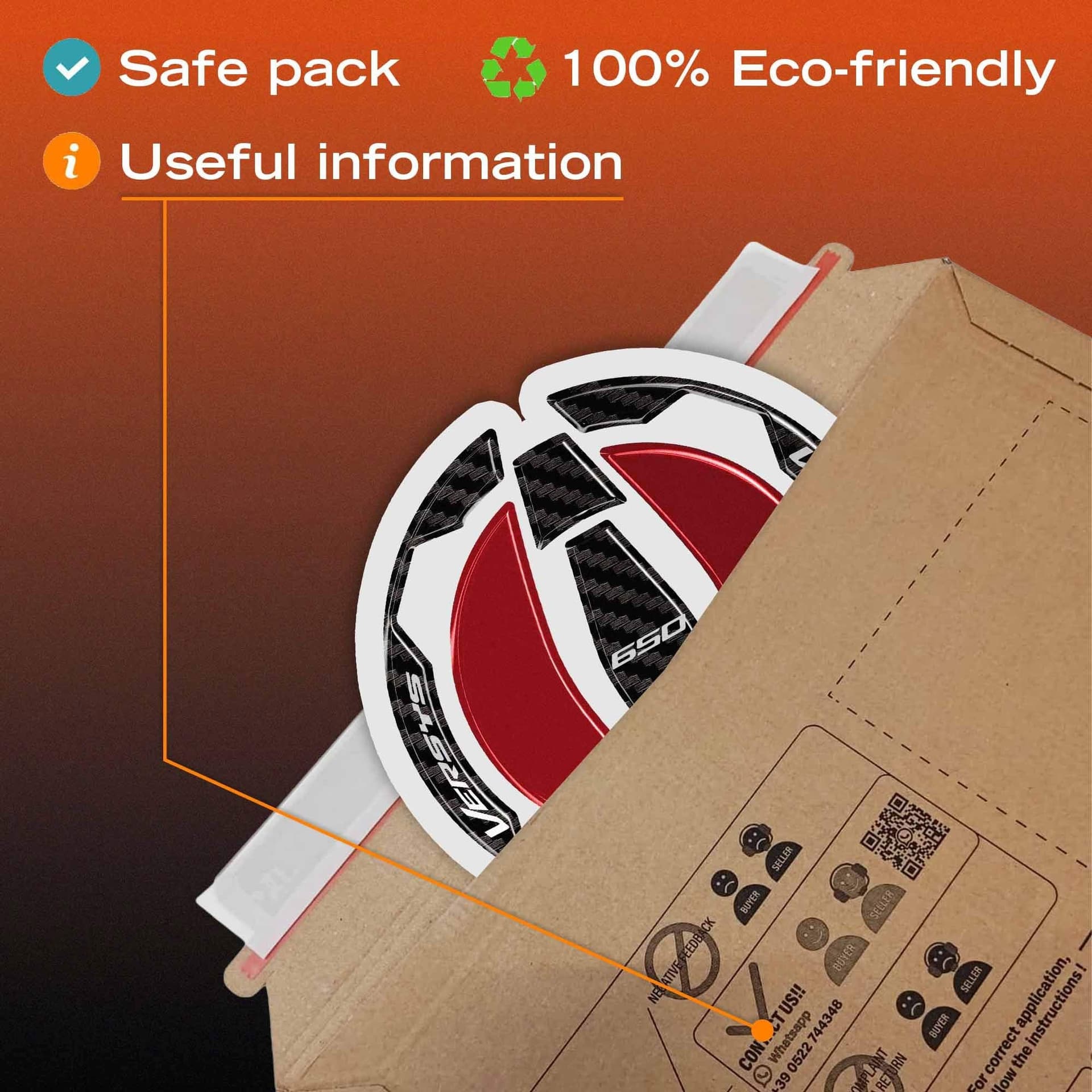 Adesivo 3D Tappo Serbatoio moto compatibile con Kawasaki Versys 650 2021-2026 - 25