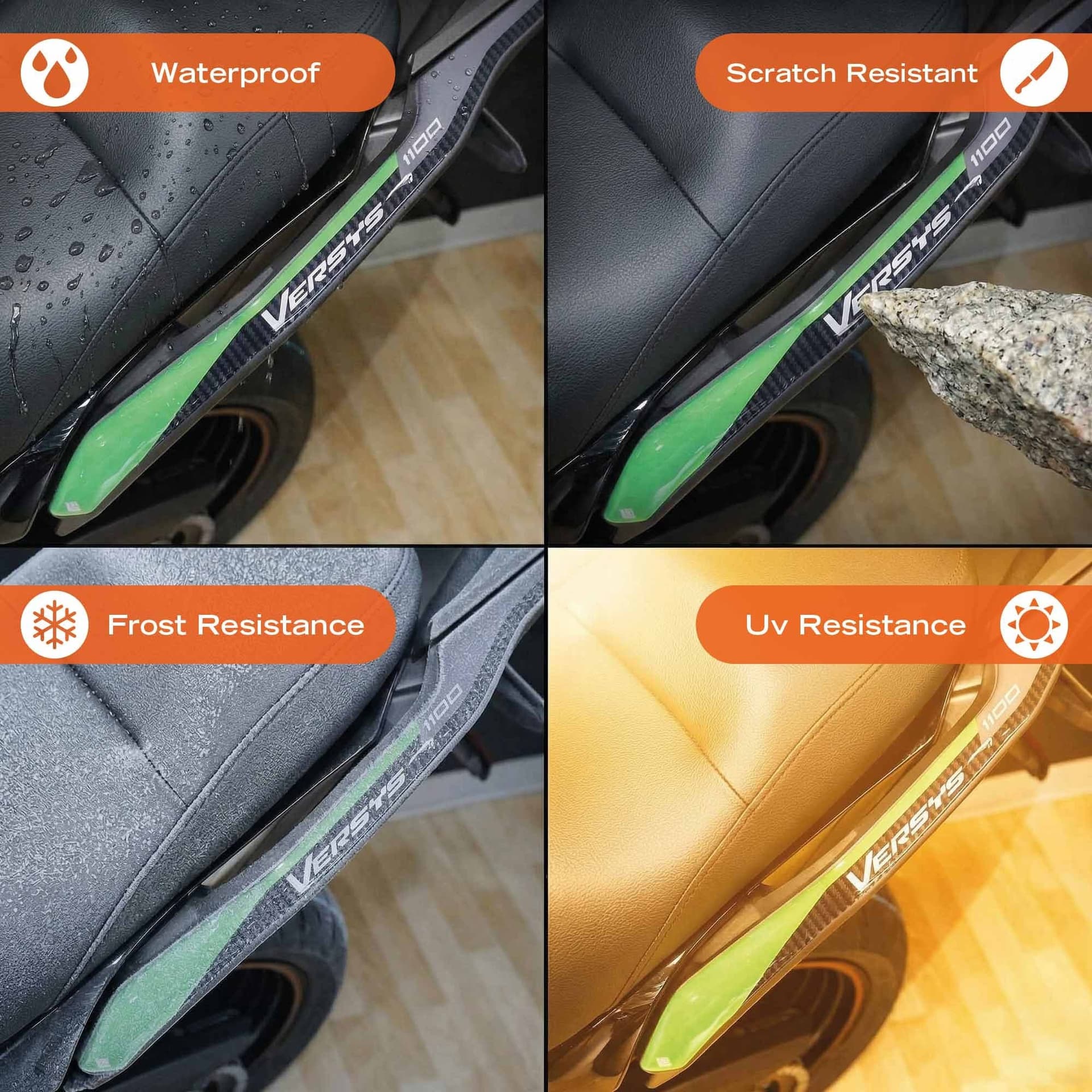 Protezioni Maniglie Adesivi 3D compatibili con Kawasaki Versys 1100 2025-2026 - 16