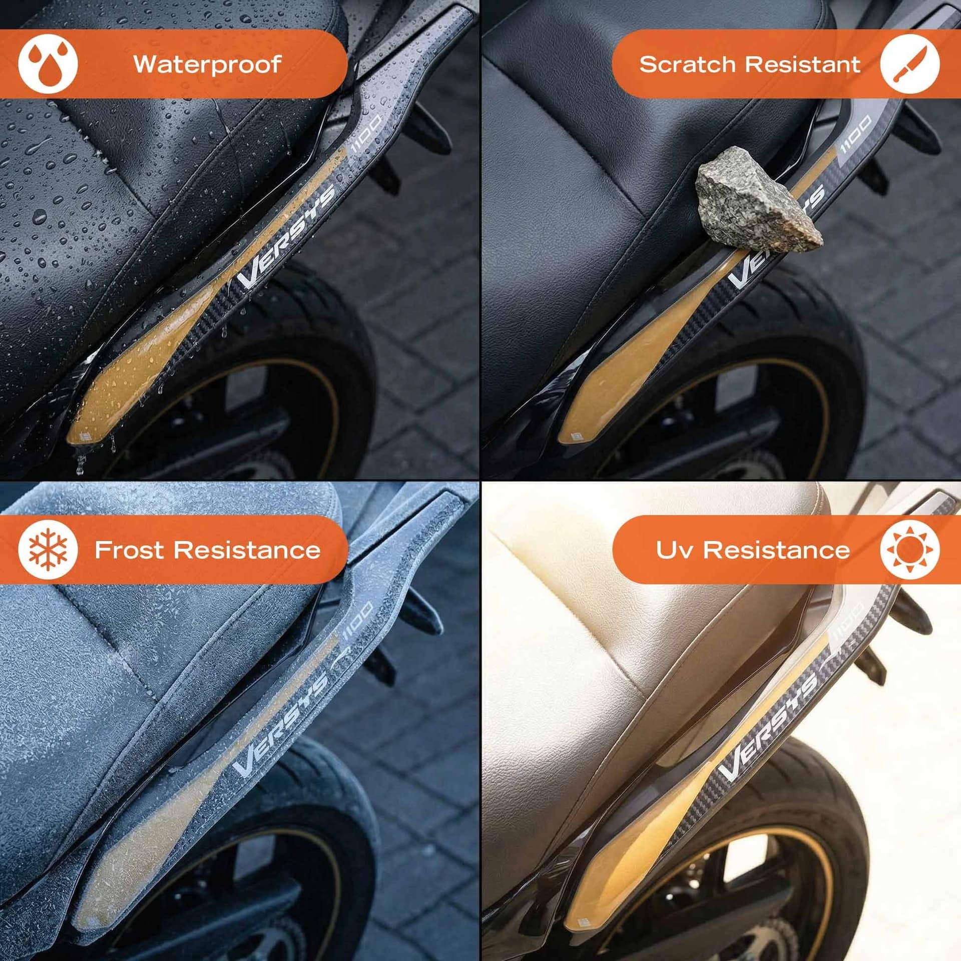 Protezioni Maniglie Adesivi 3D compatibili con Kawasaki Versys 1100 2025-2026 - 10