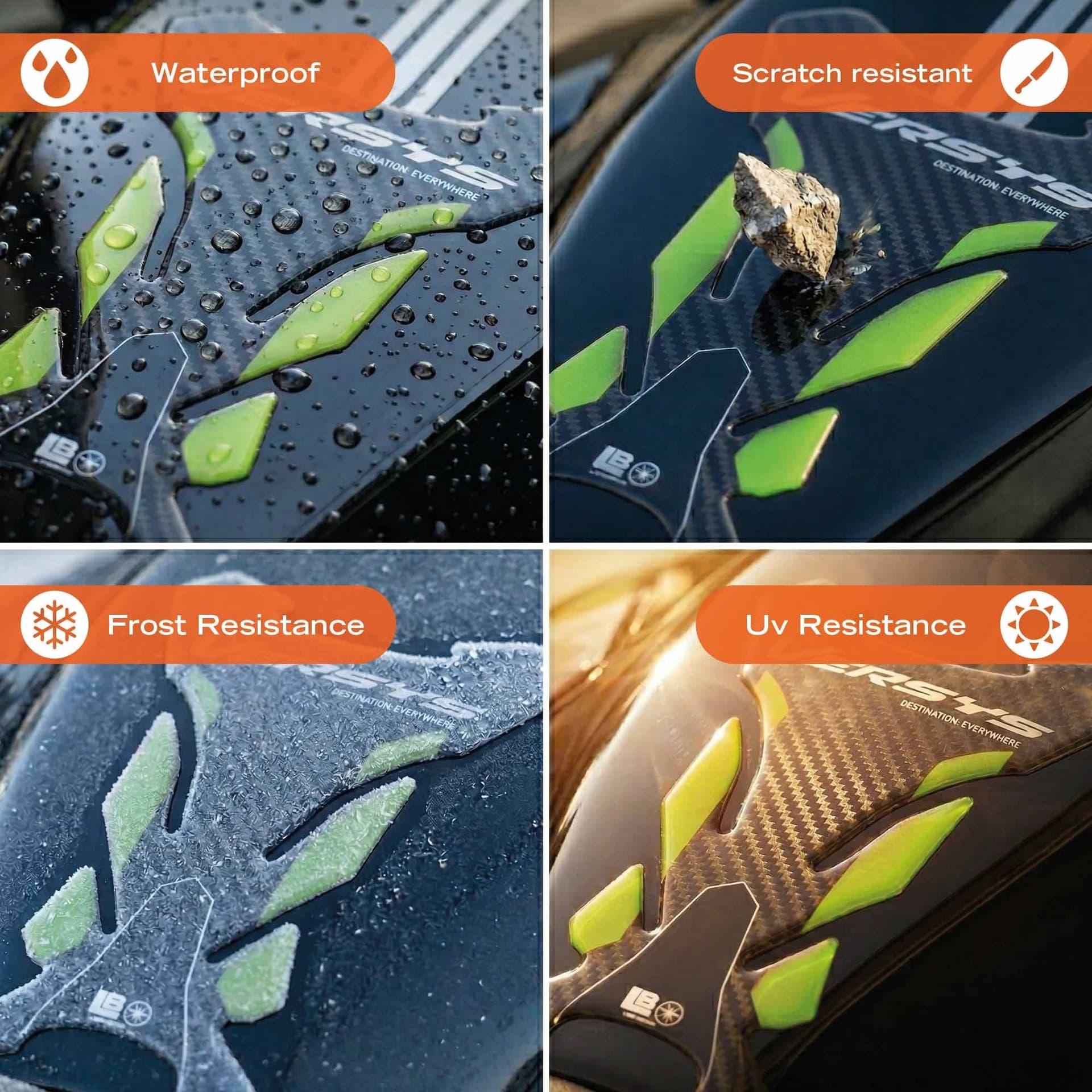 Adesivo 3D Paraserbatoio moto compatibile con Kawasaki Versys 1100 2025-2026 - 16