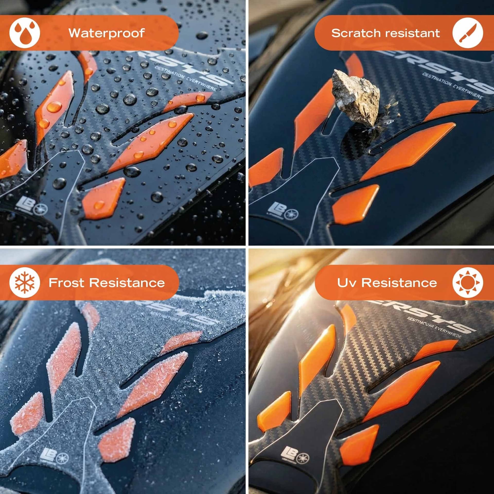 Adesivo 3D Paraserbatoio moto compatibile con Kawasaki Versys 1100 2025-2026 - 4