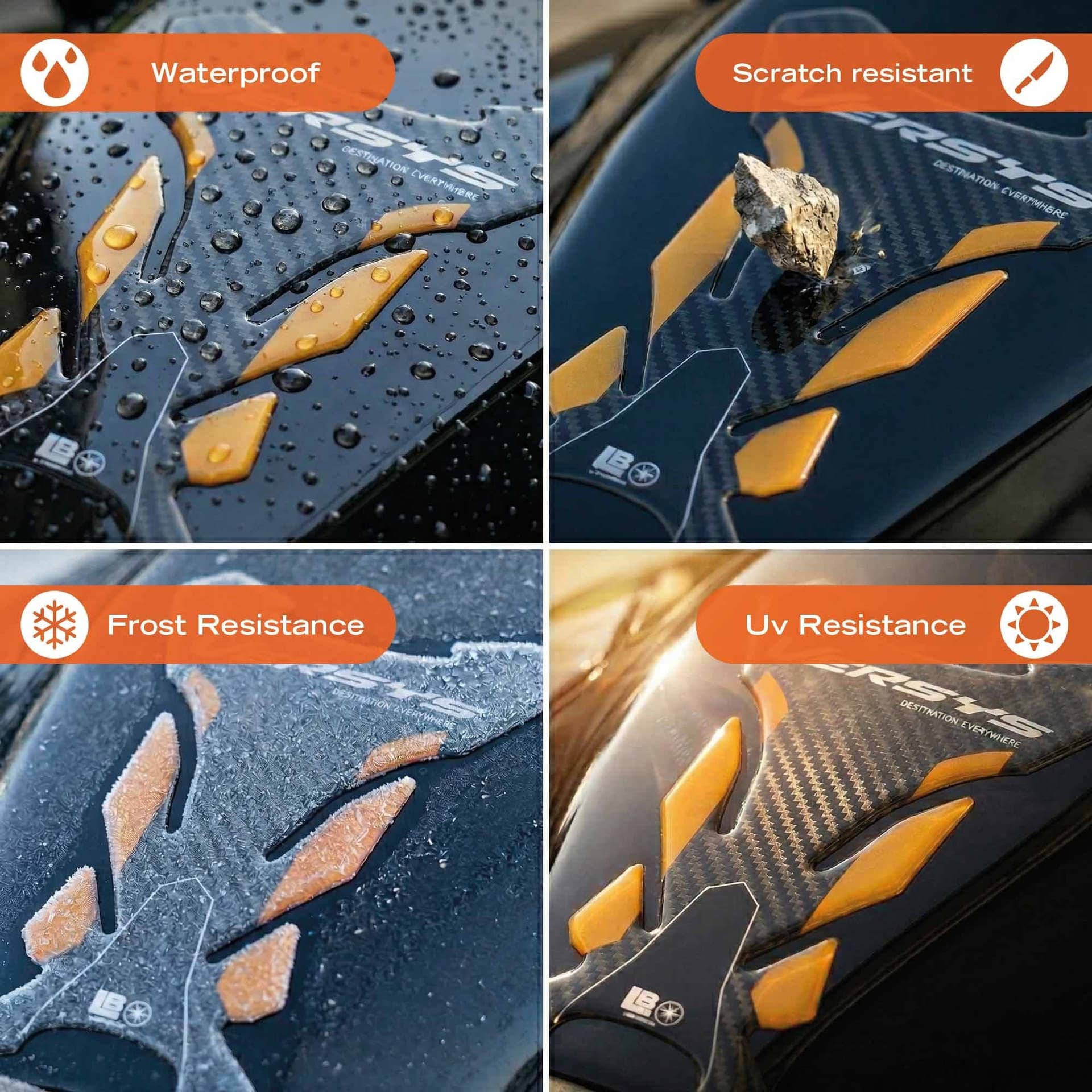 Adesivo 3D Paraserbatoio moto compatibile con Kawasaki Versys 1100 2025-2026 - 10