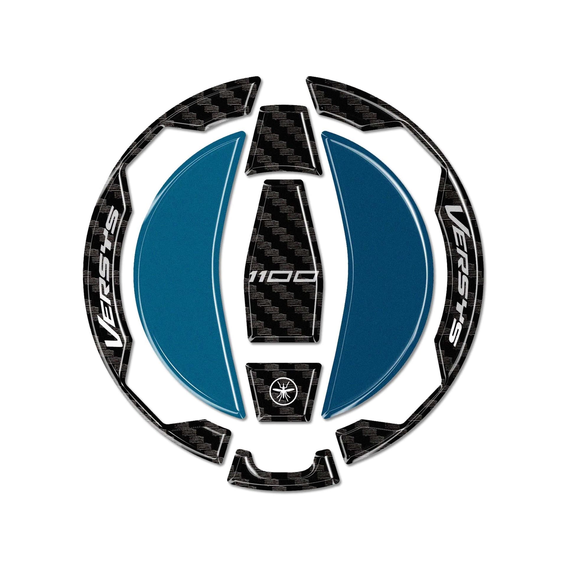 Adesivo 3D Tappo Serbatoio moto compatibile con Kawasaki Versys 1100 2025-2026 - 2