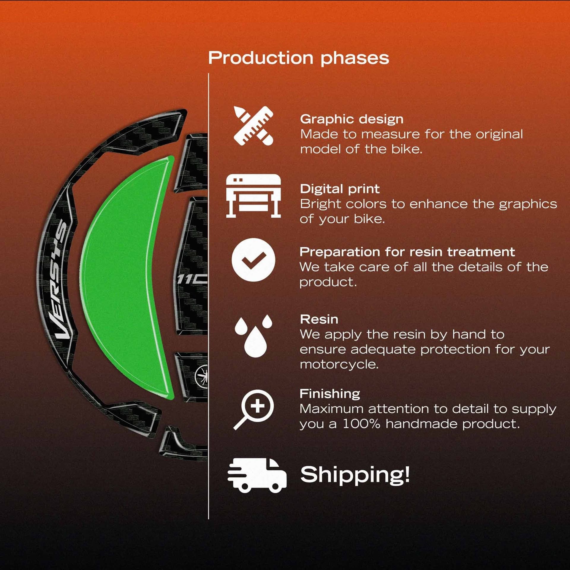 Adesivo 3D Tappo Serbatoio moto compatibile con Kawasaki Versys 1100 2025-2026 - 17