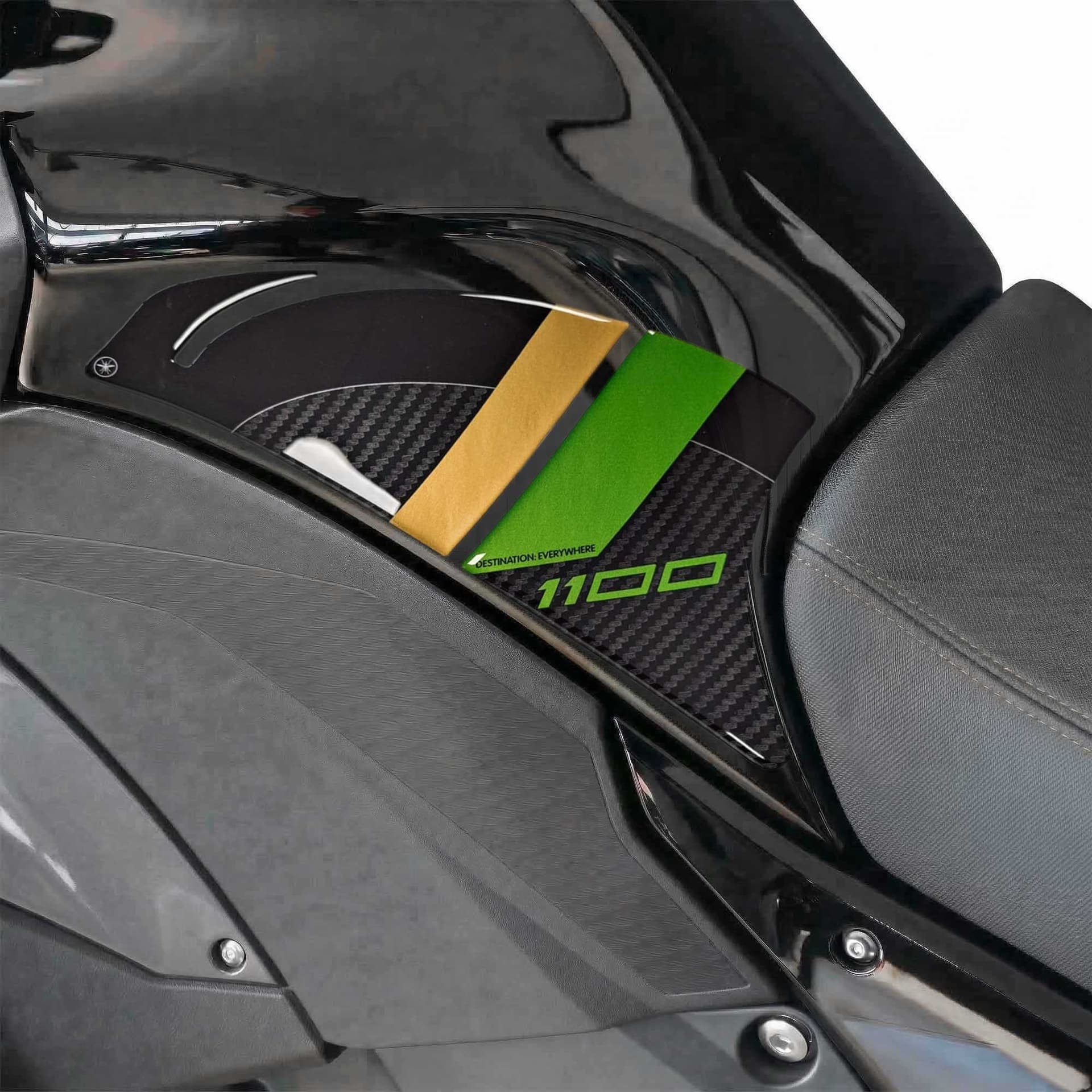 Adesivi 3D Laterali Serbatoio moto compatibili con Kawasaki Versys 1100 2025-26 - 14