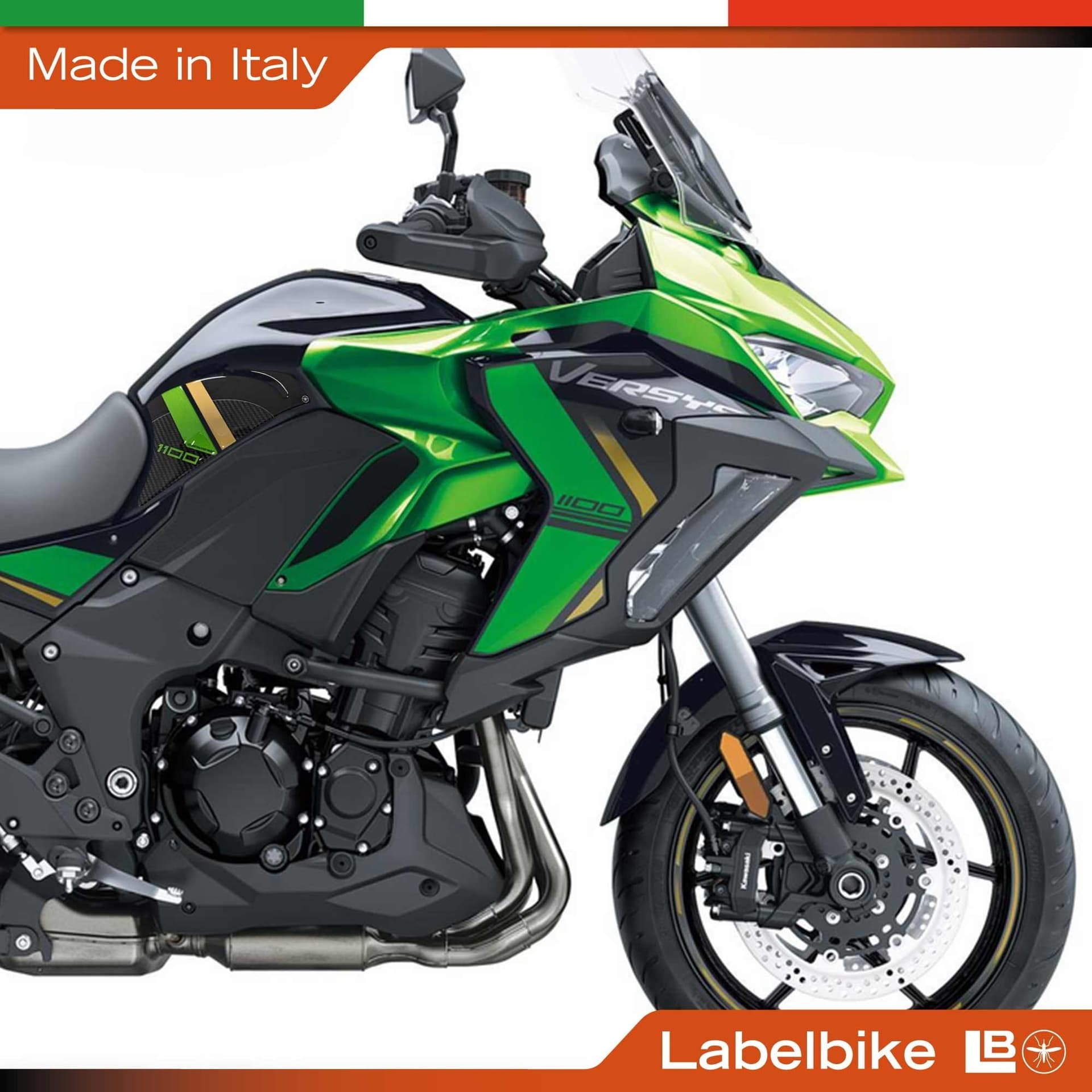 Adesivi 3D Laterali Serbatoio moto compatibili con Kawasaki Versys 1100 2025-26 - 16