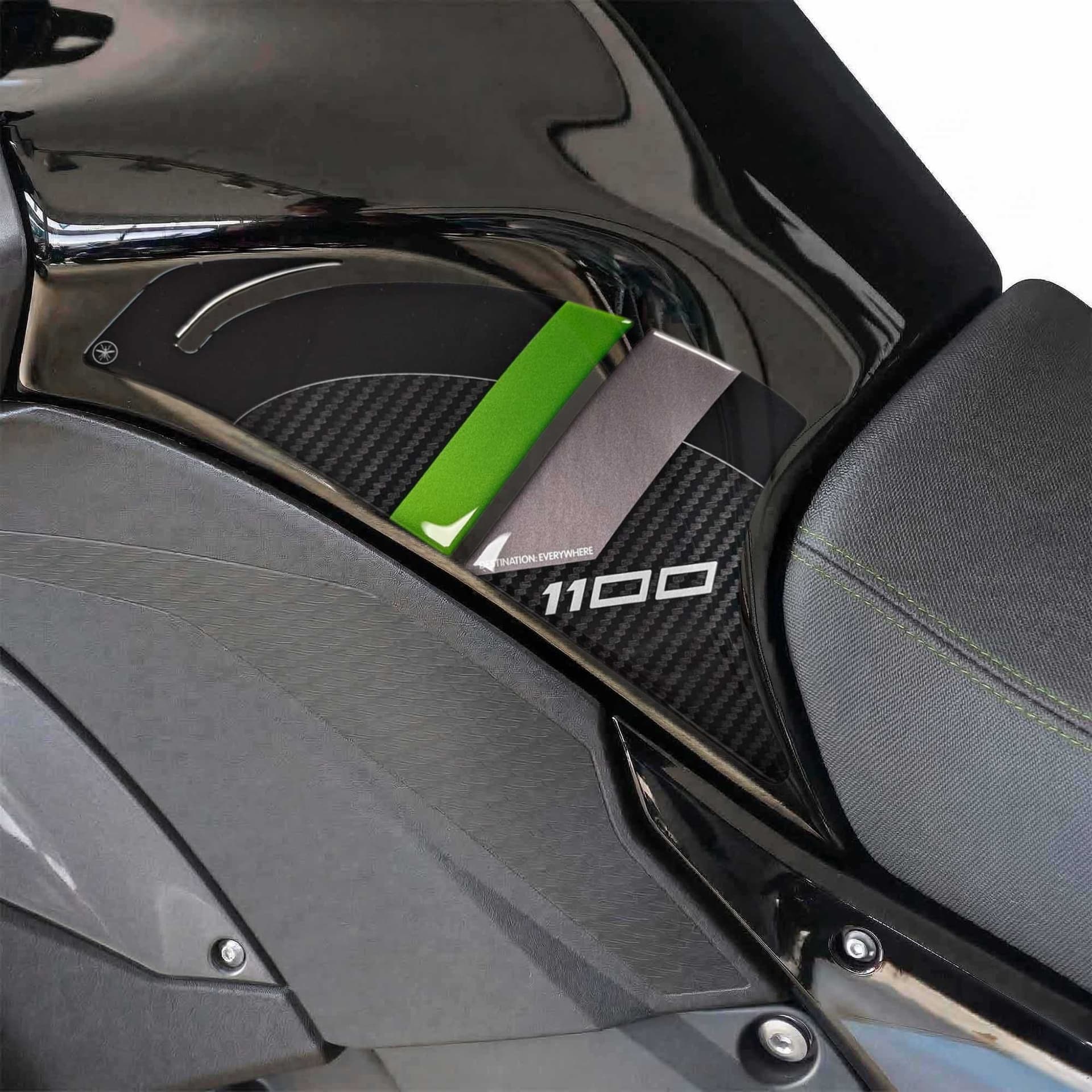 Adesivi 3D Laterali Serbatoio moto compatibili con Kawasaki Versys 1100 2025-26 - 20