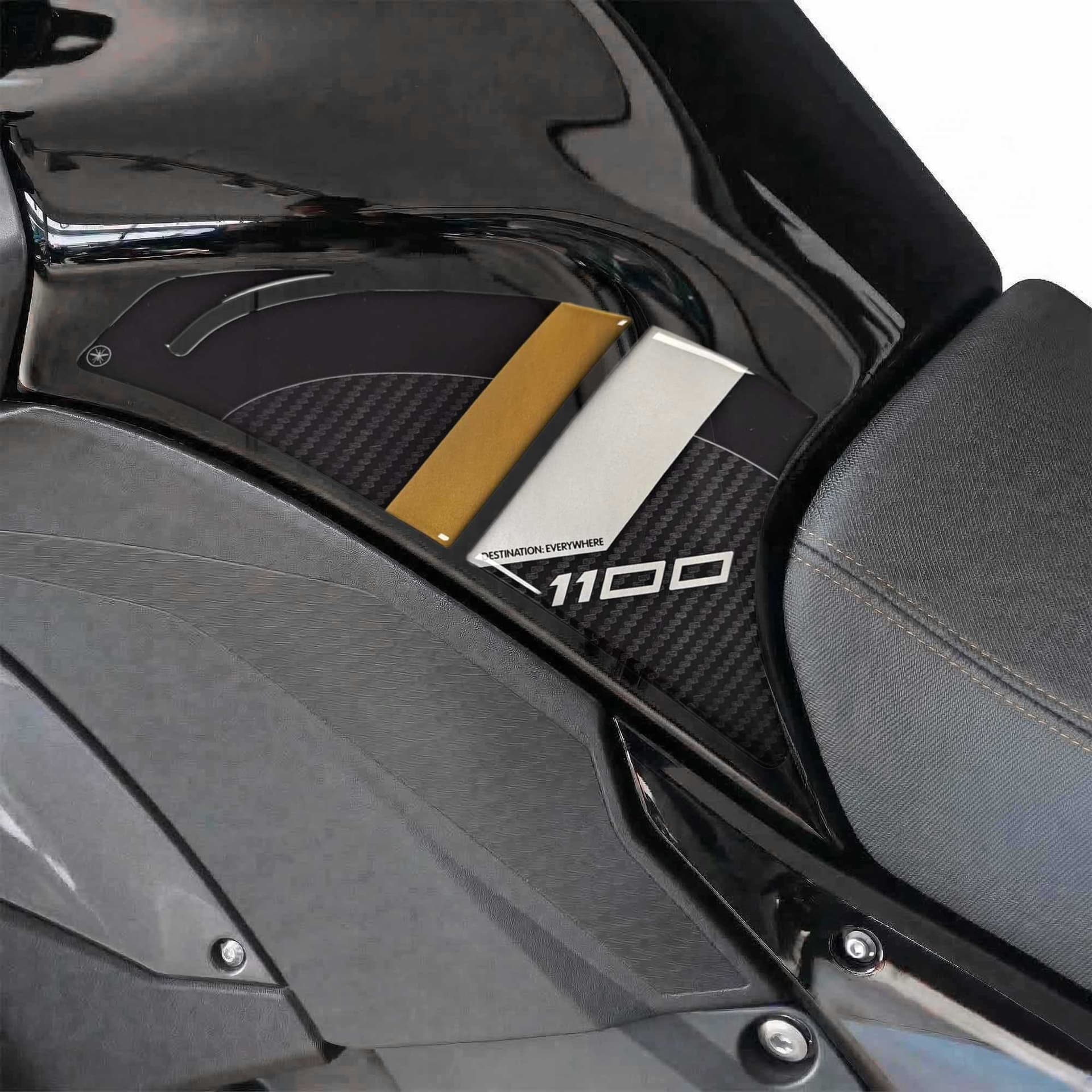 Adesivi 3D Laterali Serbatoio moto compatibili con Kawasaki Versys 1100 2025-26 - 8