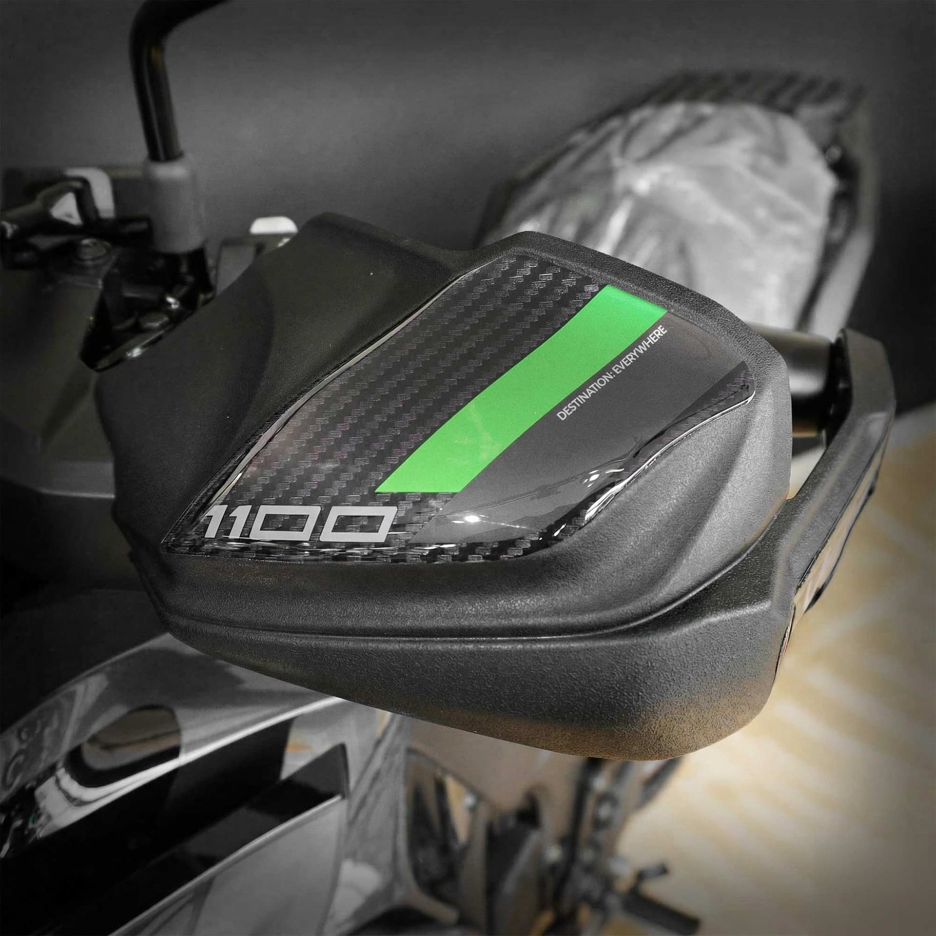 Adesivi 3D Protezioni Paramani moto compatibili con Kawasaki Versys 1100 2025-26 - 27