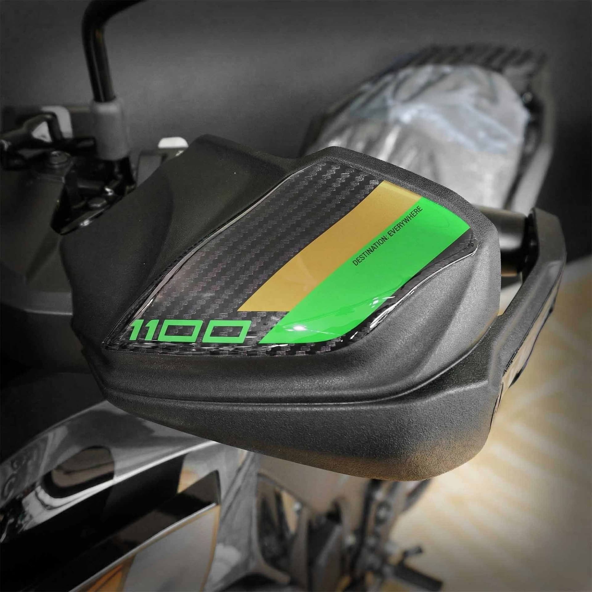 Adesivi 3D Protezioni Paramani moto compatibili con Kawasaki Versys 1100 2025-26 - 13