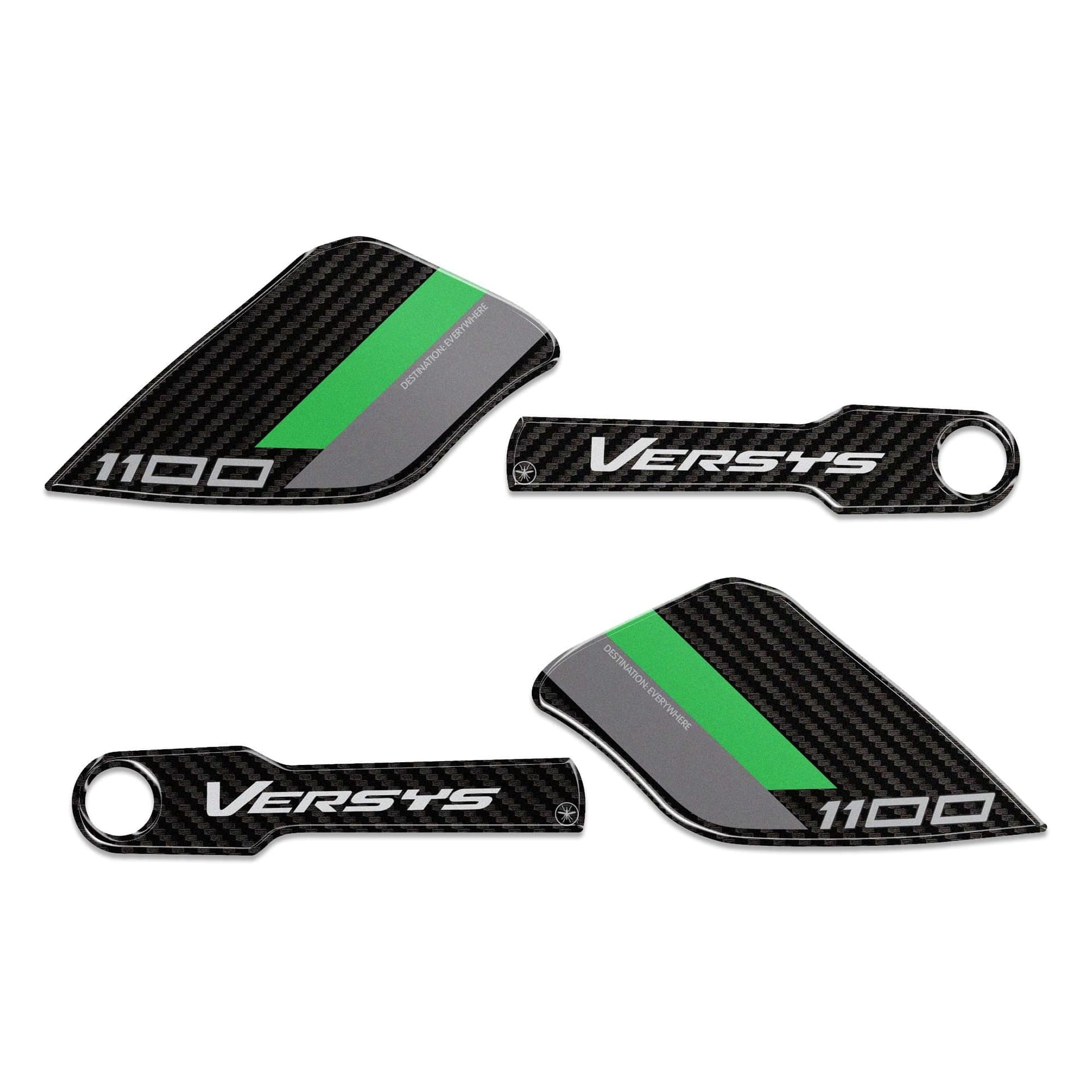 Adesivi 3D Protezioni Paramani moto compatibili con Kawasaki Versys 1100 2025-26 - 20