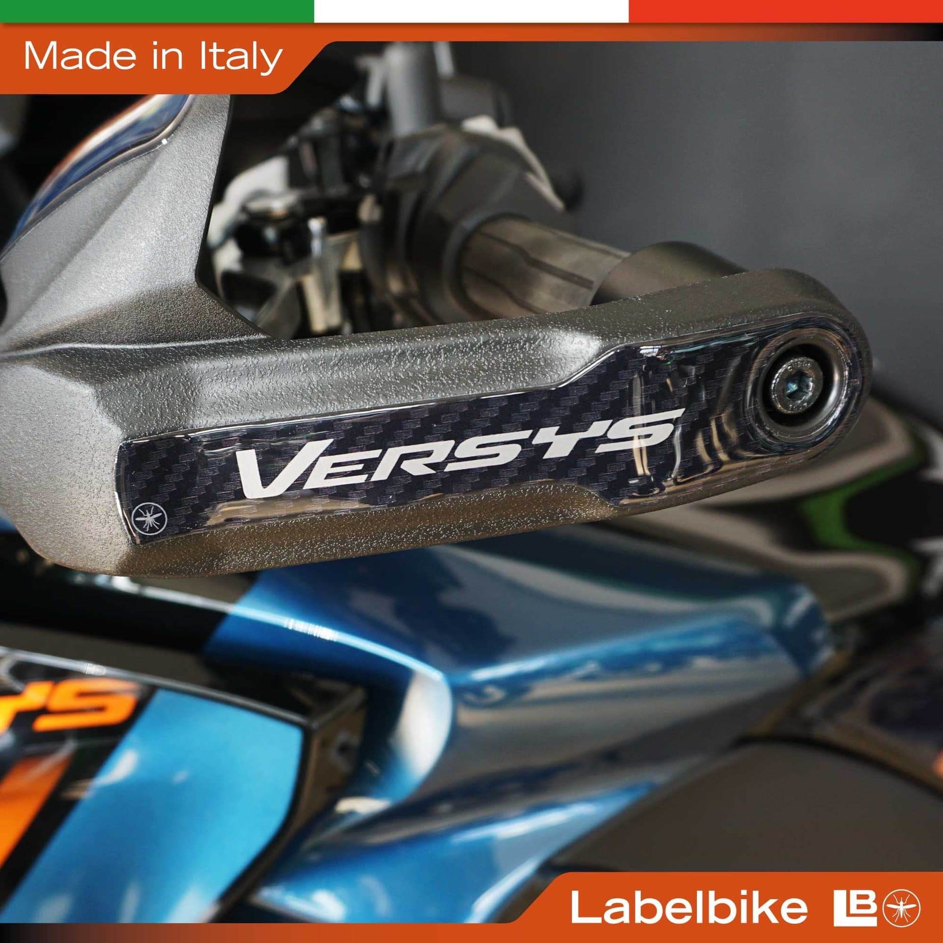 Adesivi 3D Protezioni Paramani moto compatibili con Kawasaki Versys 1100 2025-26 - 3