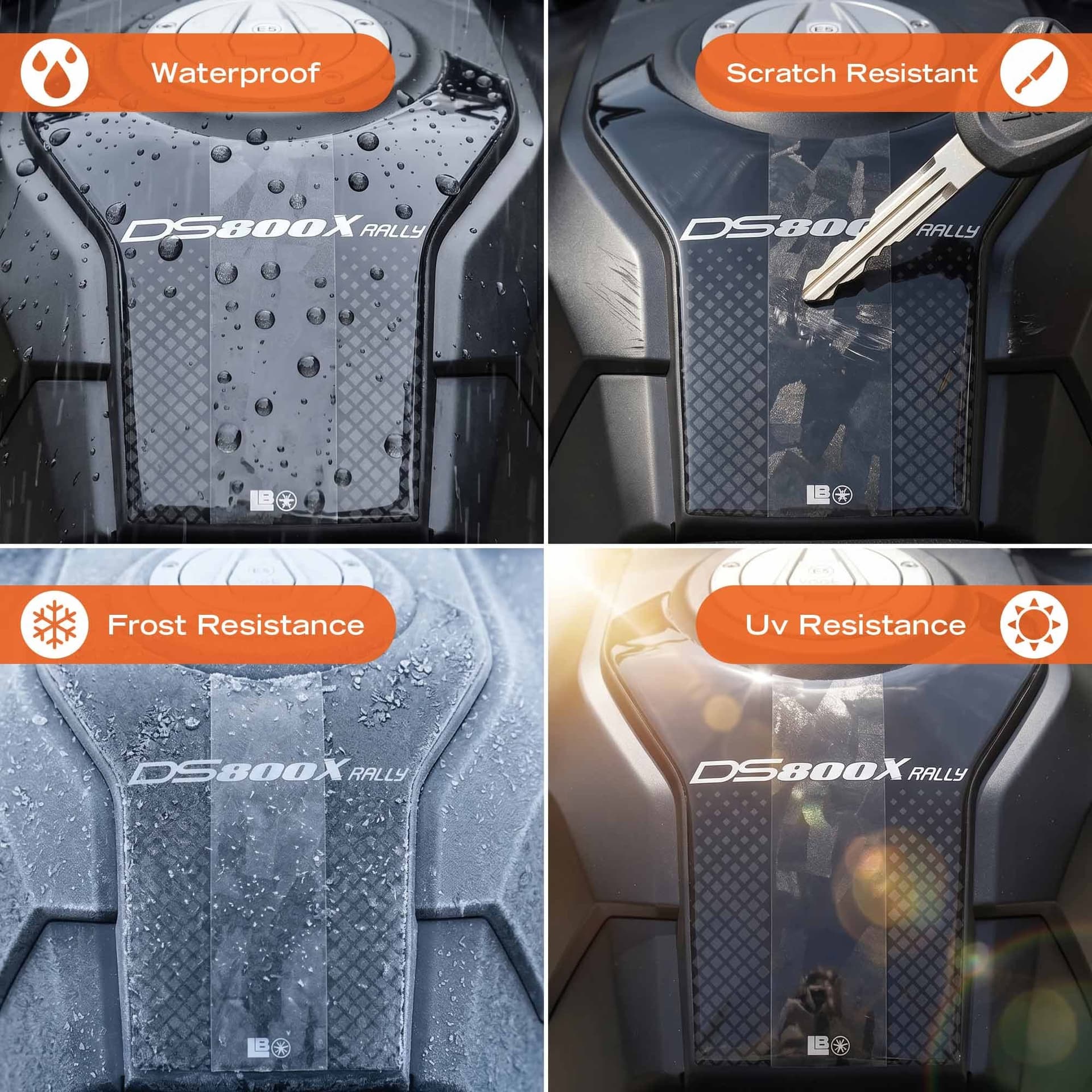 Protezione Serbatoio Adesivo 3D compatibile con Voge Valico 800DSX Rally 2026 - 4