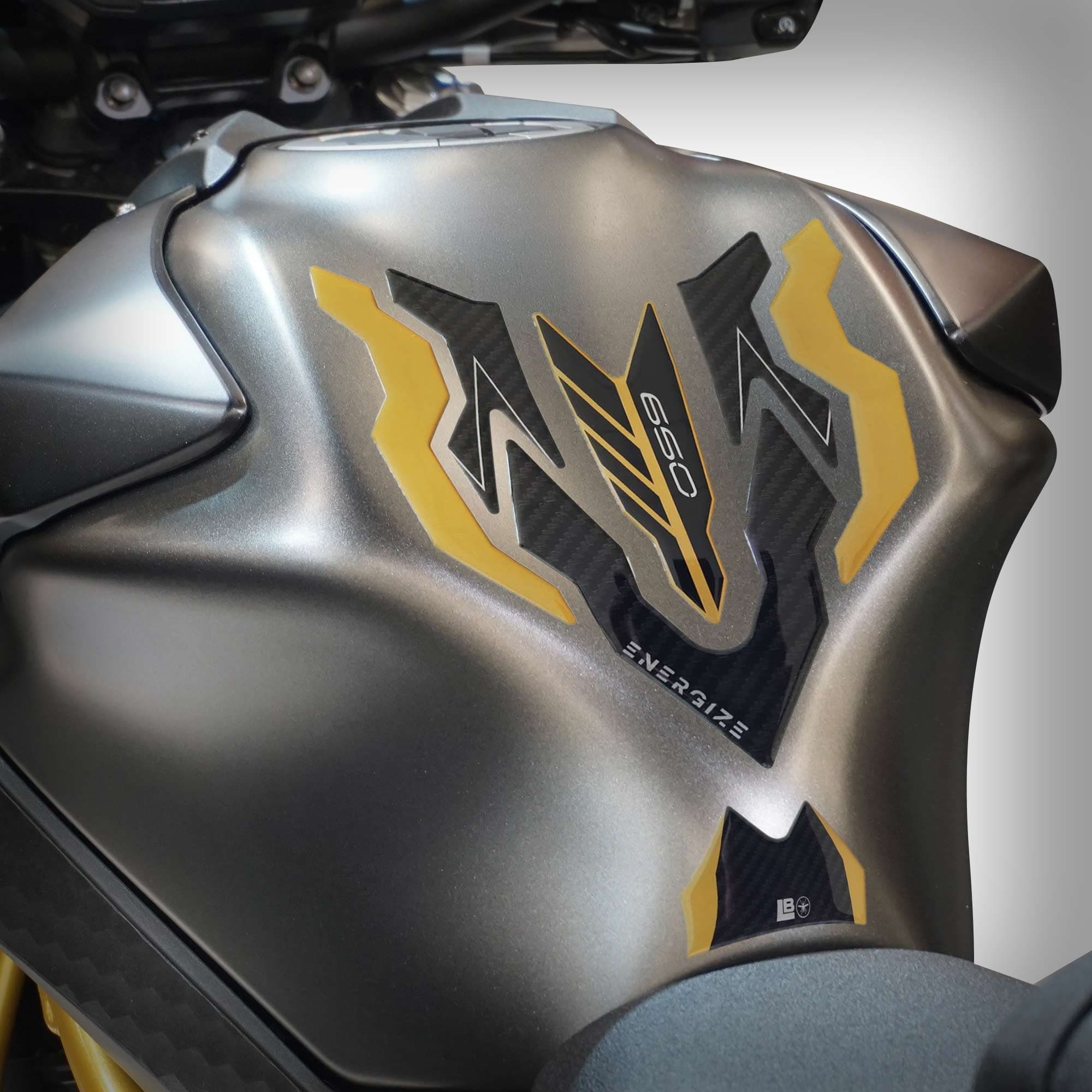 Adesivo 3D Protezione Paraserbatoio moto compatibile con Kawasaki Z650 2024-2026 - 1