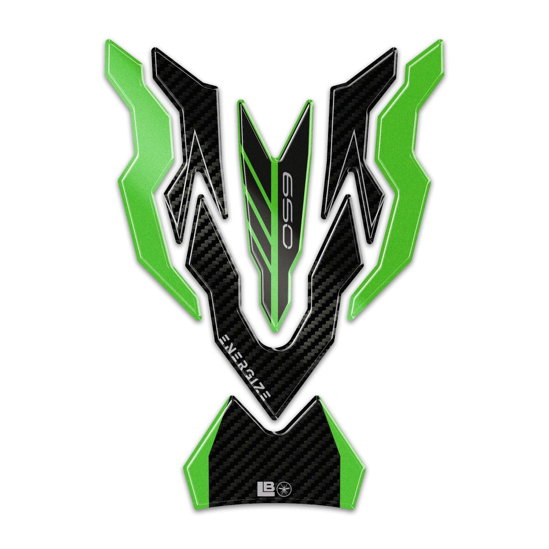 Adesivo 3D Protezione Paraserbatoio moto compatibile con Kawasaki Z650 2024-2026 - 8