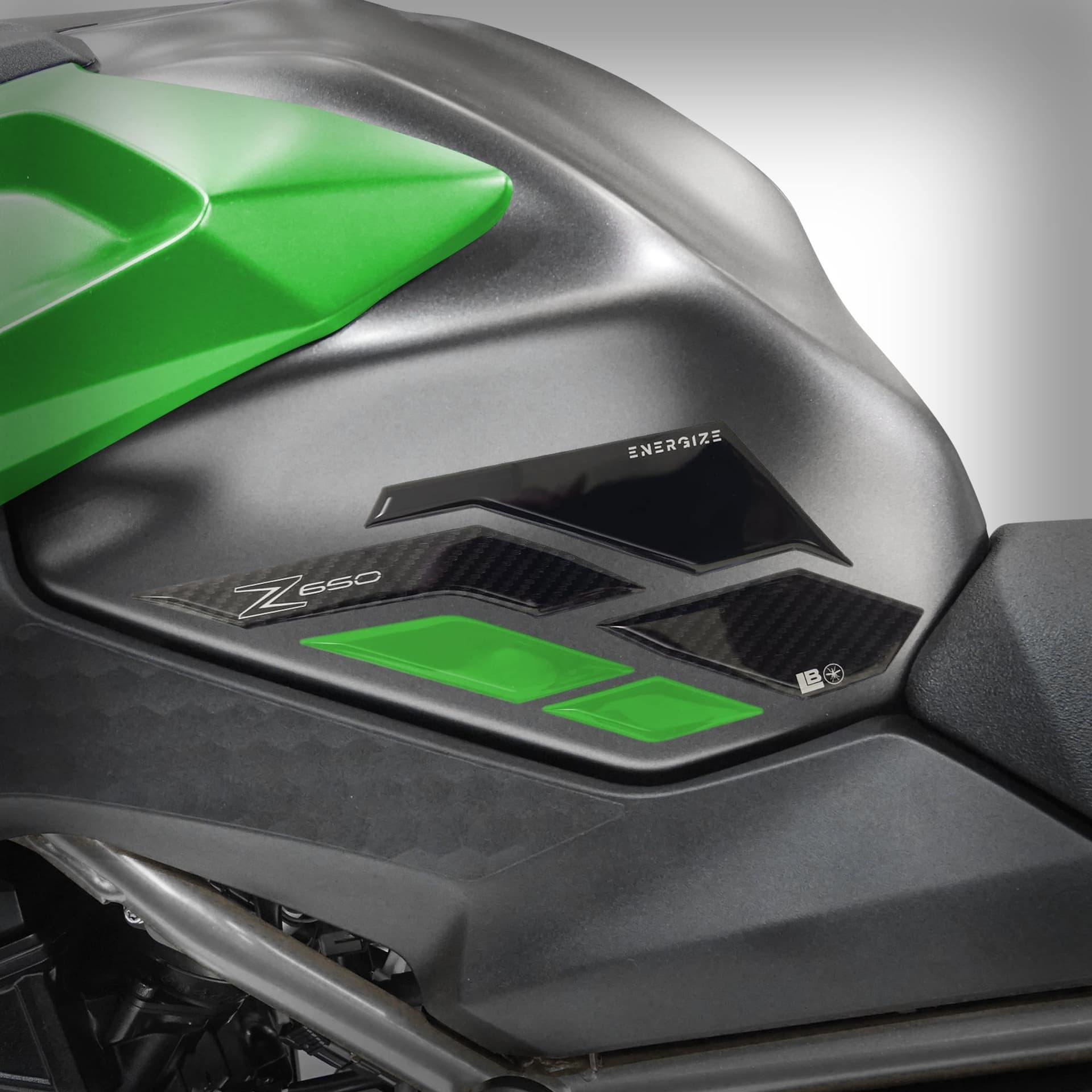 Protezioni 3D Laterali Serbatoio moto compatibili con Kawasaki Z650 2024-2026 - 13
