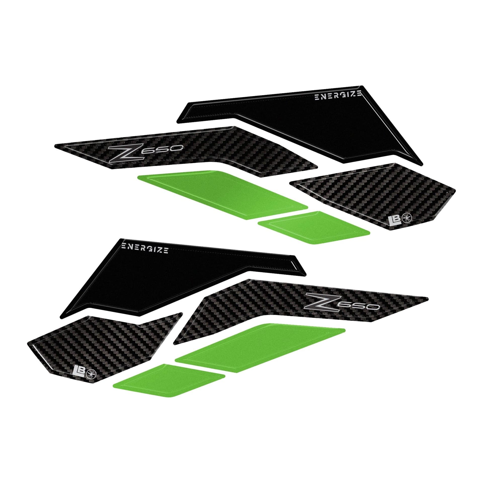 Protezioni 3D Laterali Serbatoio moto compatibili con Kawasaki Z650 2024-2026 - 8