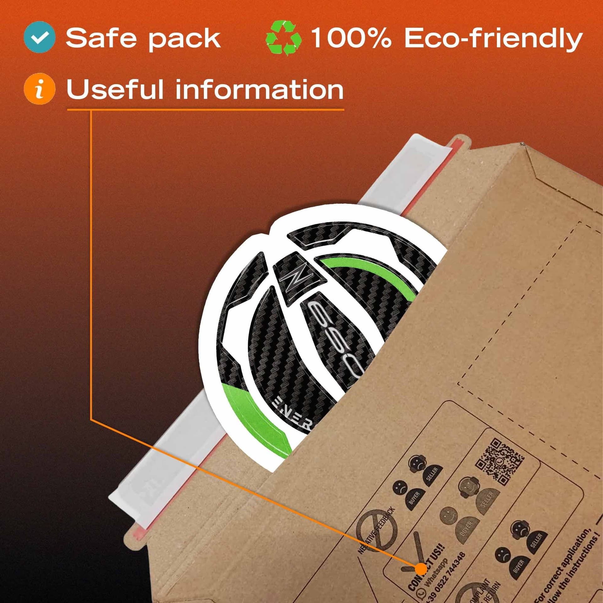 Adesivo Protezione Tappo Serbatoio moto compatibile con Kawasaki Z650 2025-2026 - 12